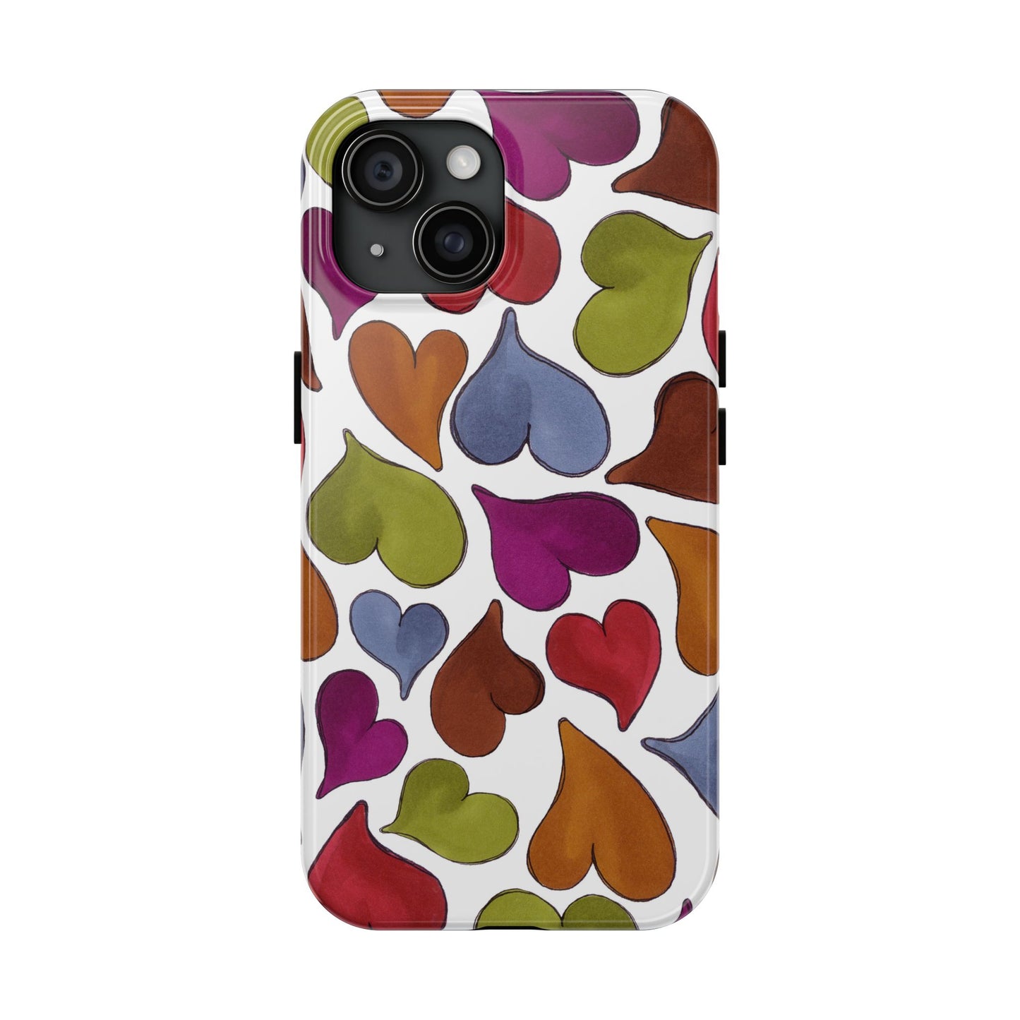 Big Hearted White Phone Case