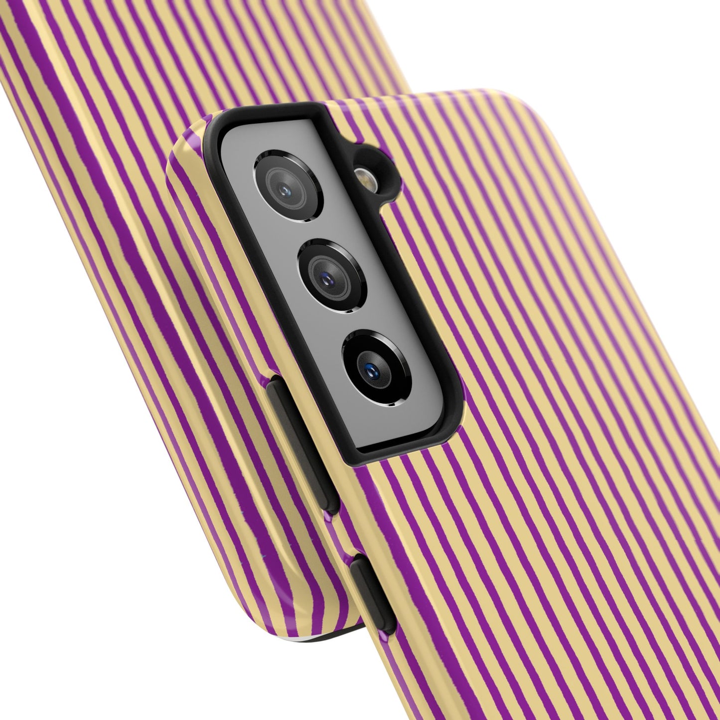 Stripe Yellow / Purple Phone Case