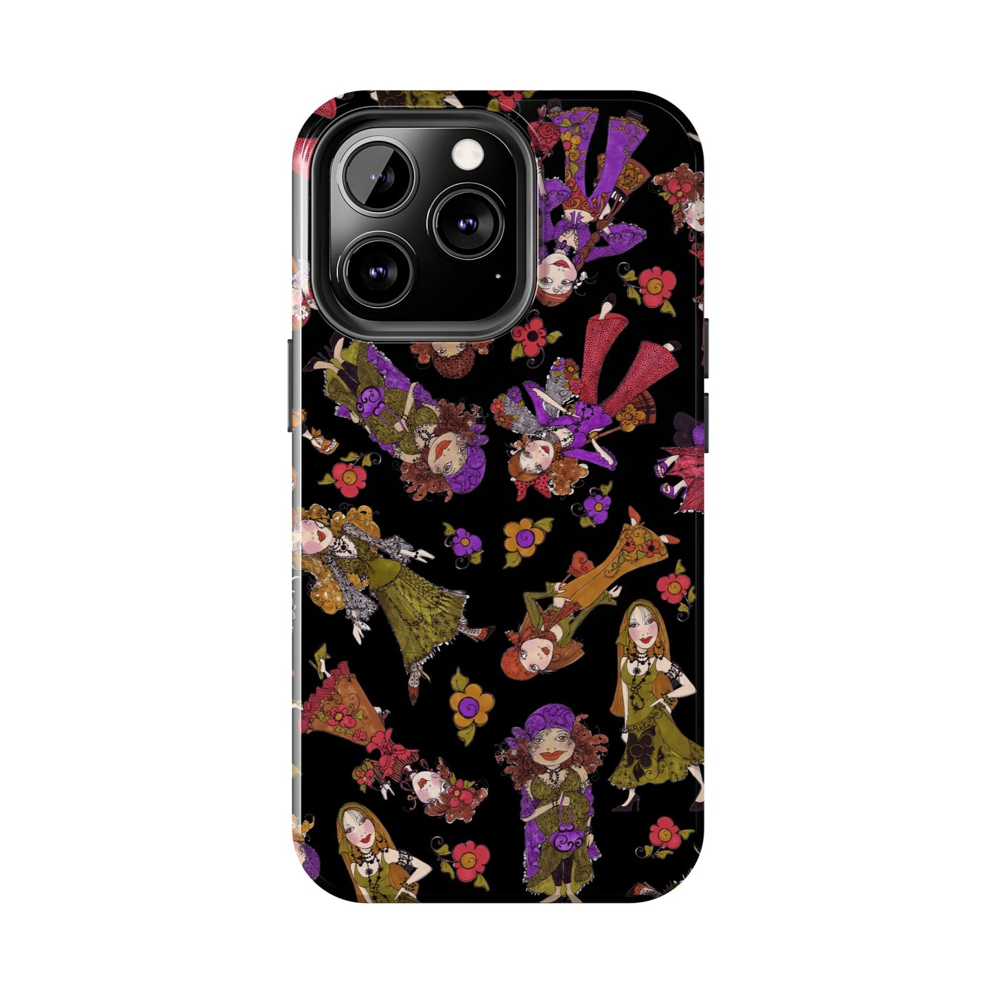 Tossed Gypsies Black Phone Case
