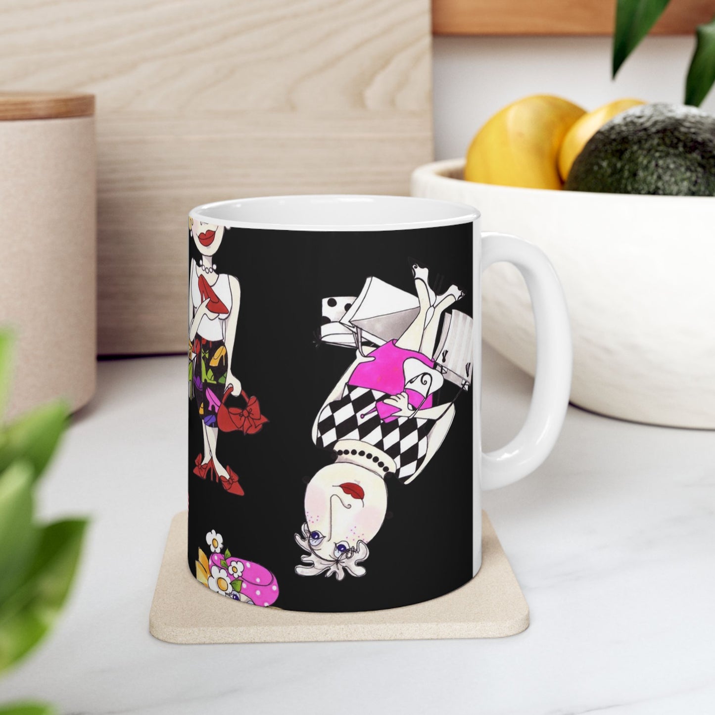 Gone Shopping Tossed Black Cup