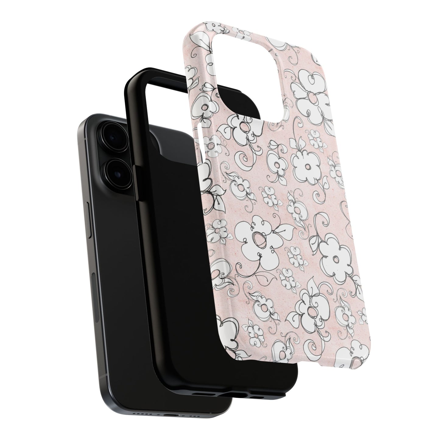 Lady Flowers Paris Pink Phone Case