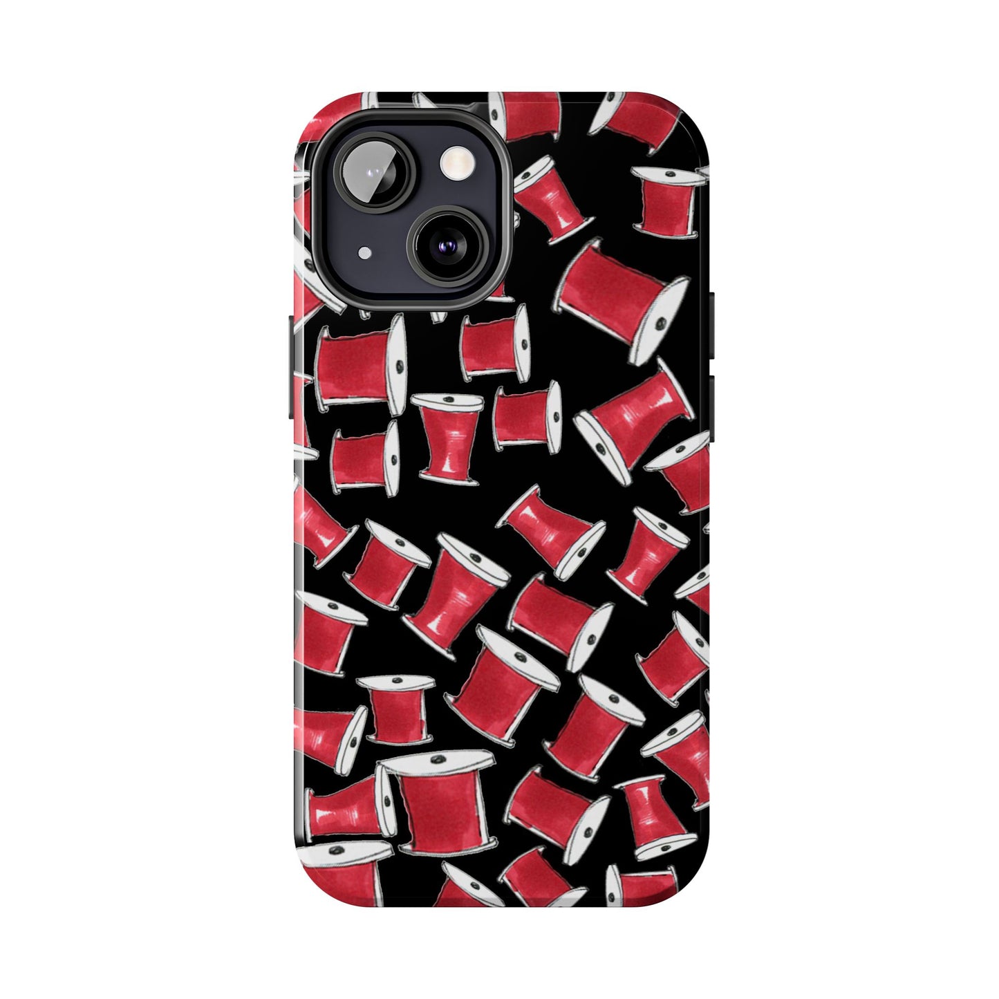 Red Thread Black Phone Case