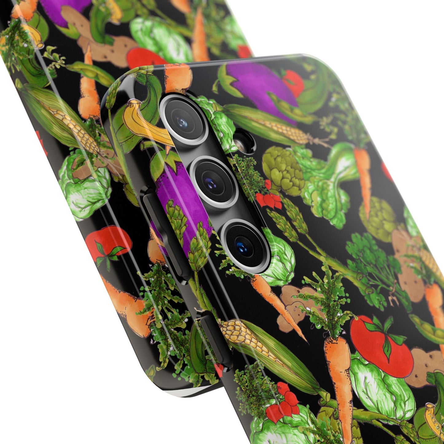 Veggie Jungle Black Phone Case