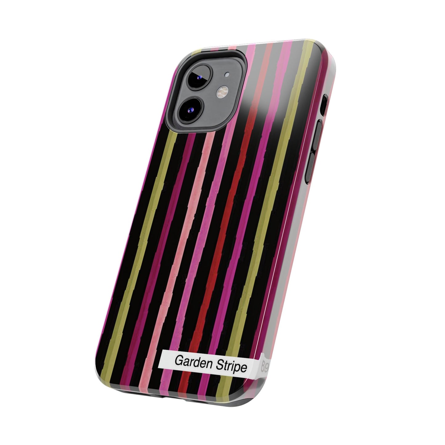 Garden Stripe Black Phone Case
