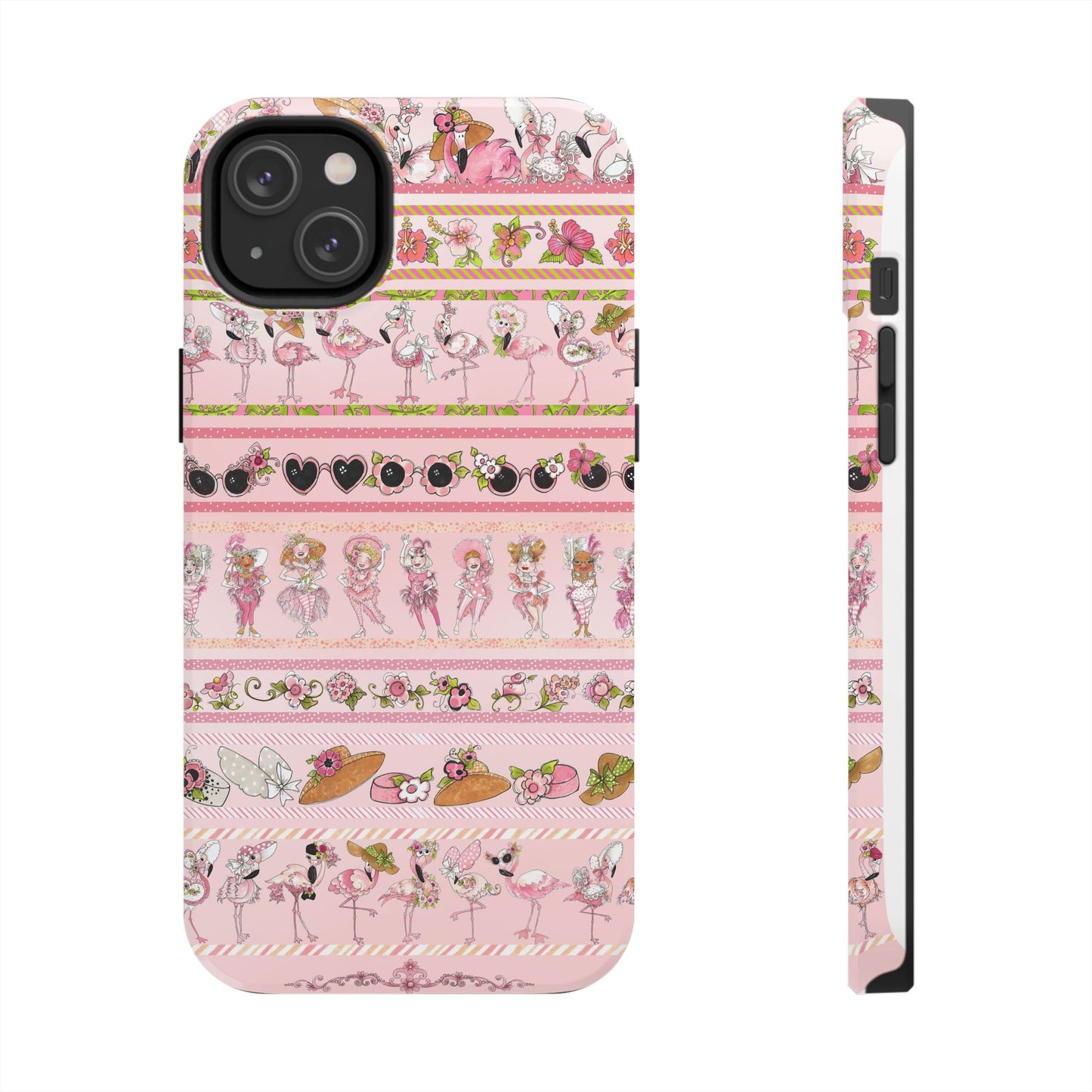 Flam Borders Pink Phone Case