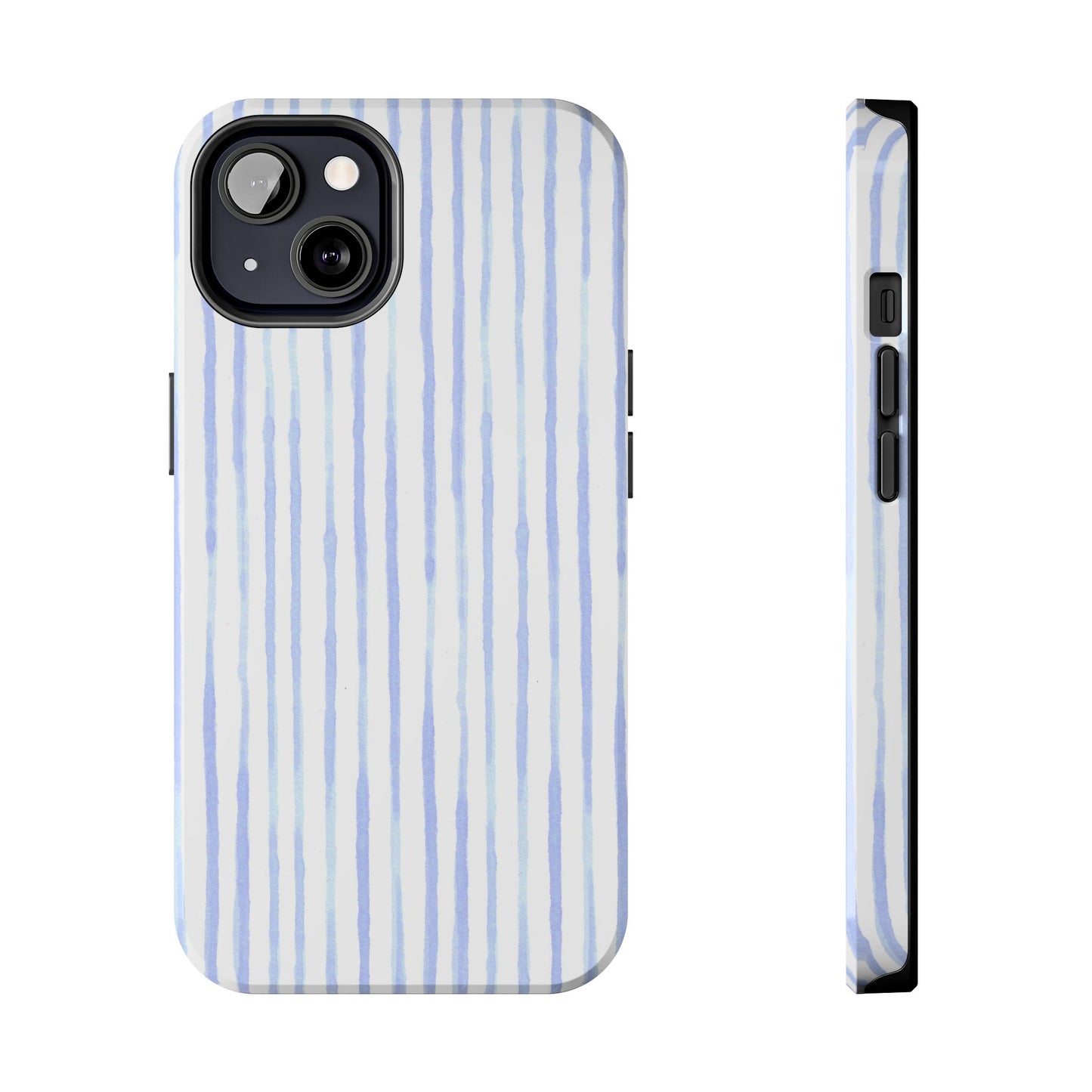 Happy Stripe White / Blue Phone Case