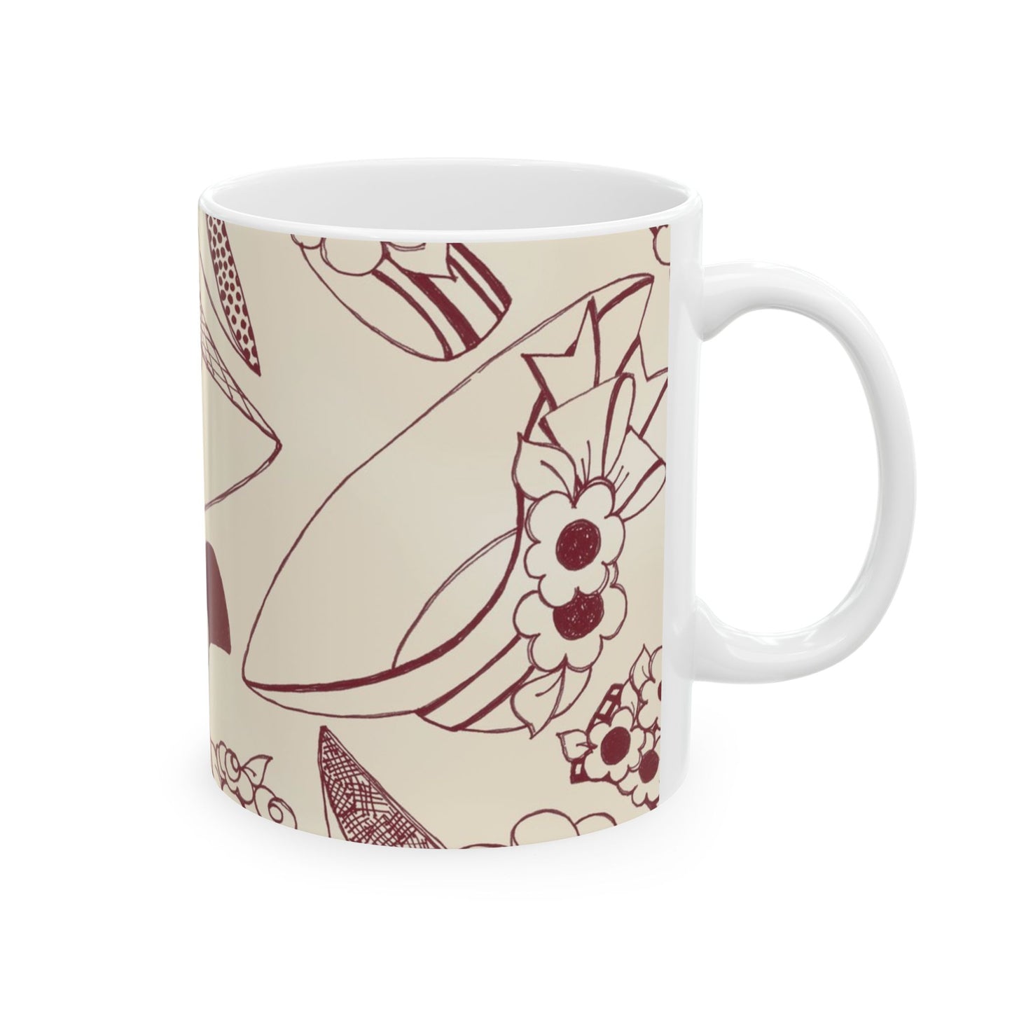 Millinery Ivory / Red Cup