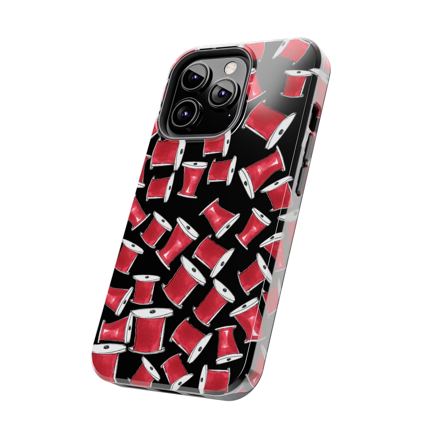 Red Thread Black Phone Case