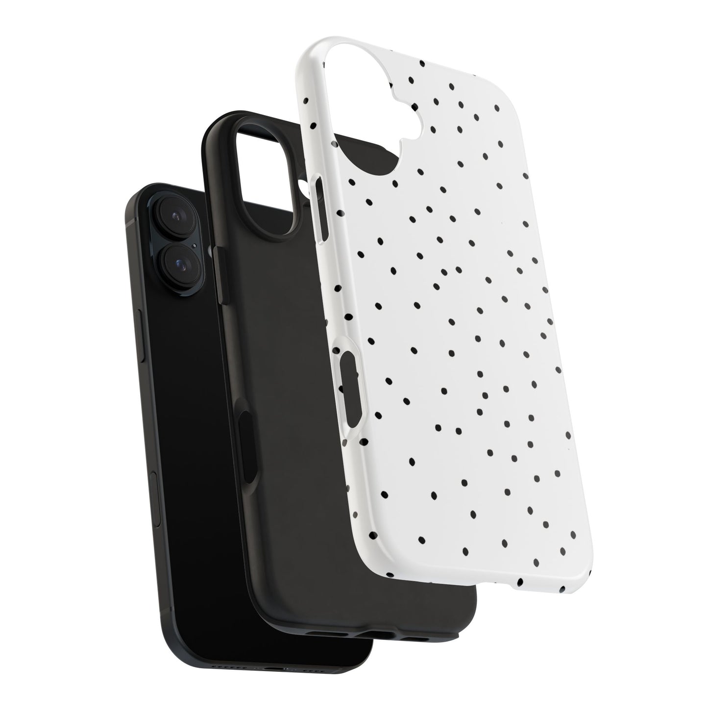 Space Dots White / Black Phone Case