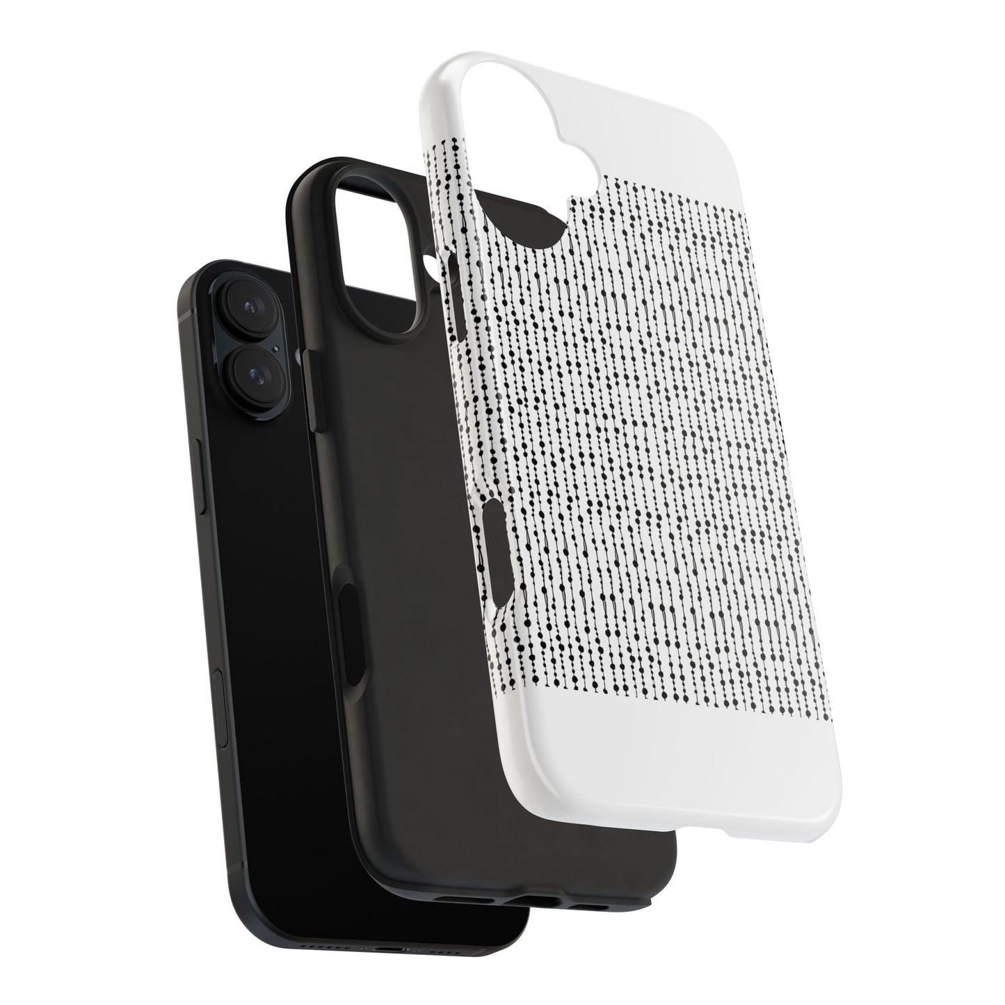 Beaded Curtain White / Black Phone Case