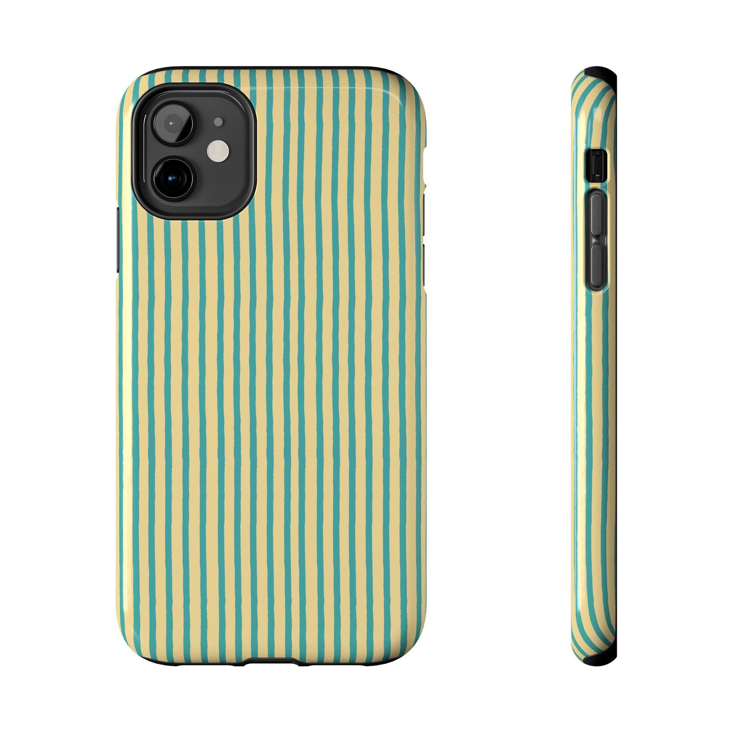Stripe Yellow / Turquoise Phone Case