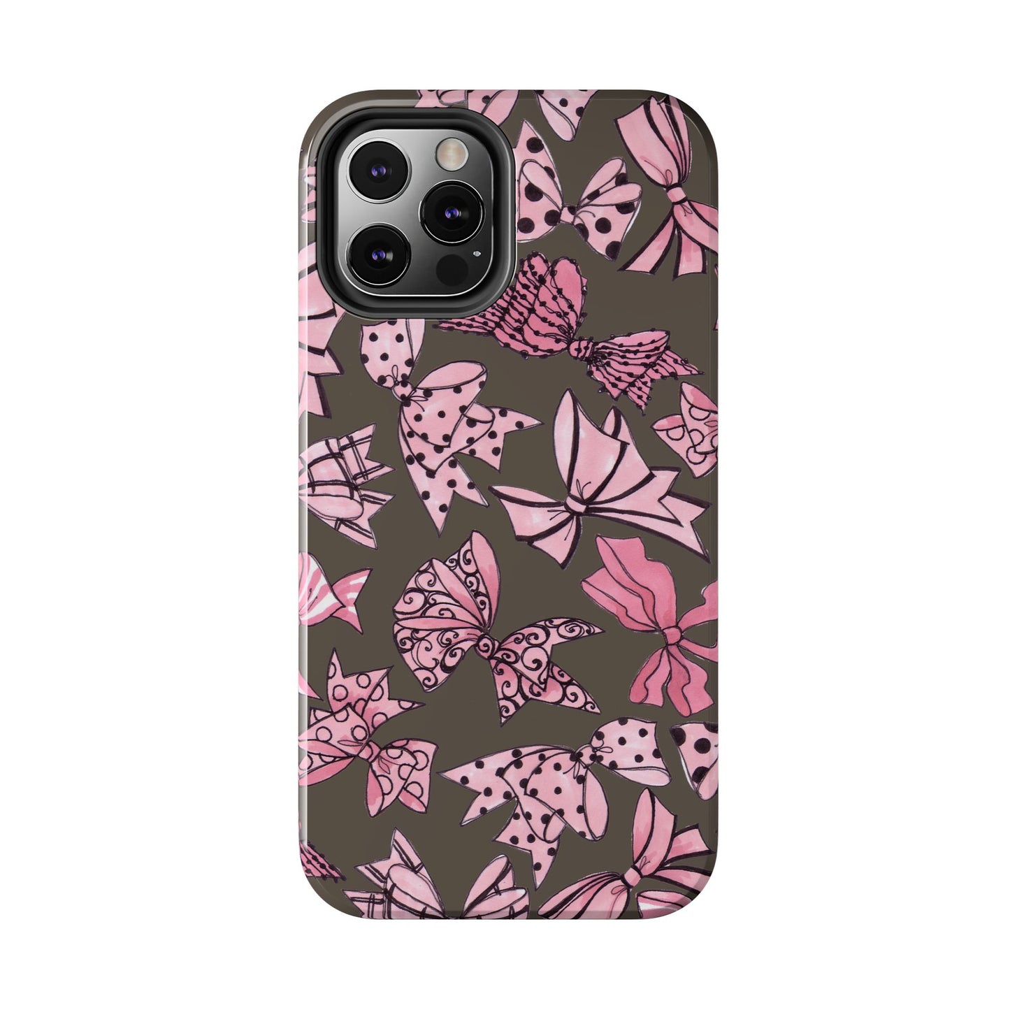 Blushing Bows Mocha Phone Case