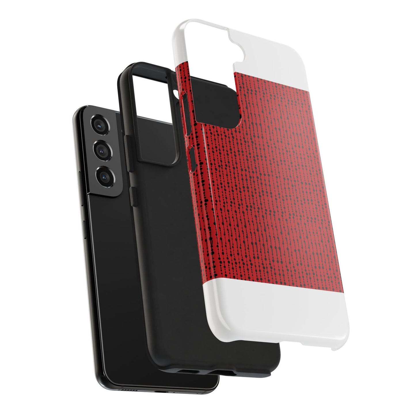 Beaded Curtain Red / Black Phone Case