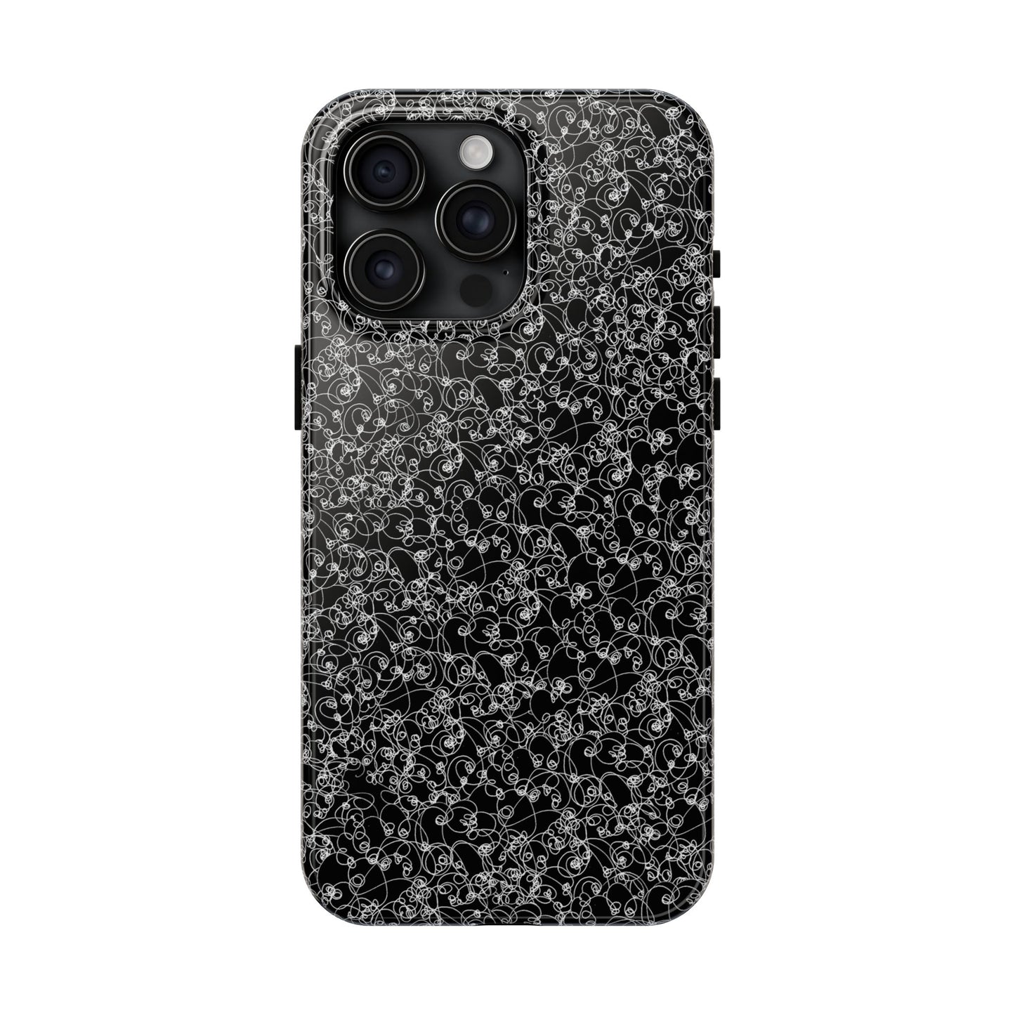 Scribble Black / White Phone Case