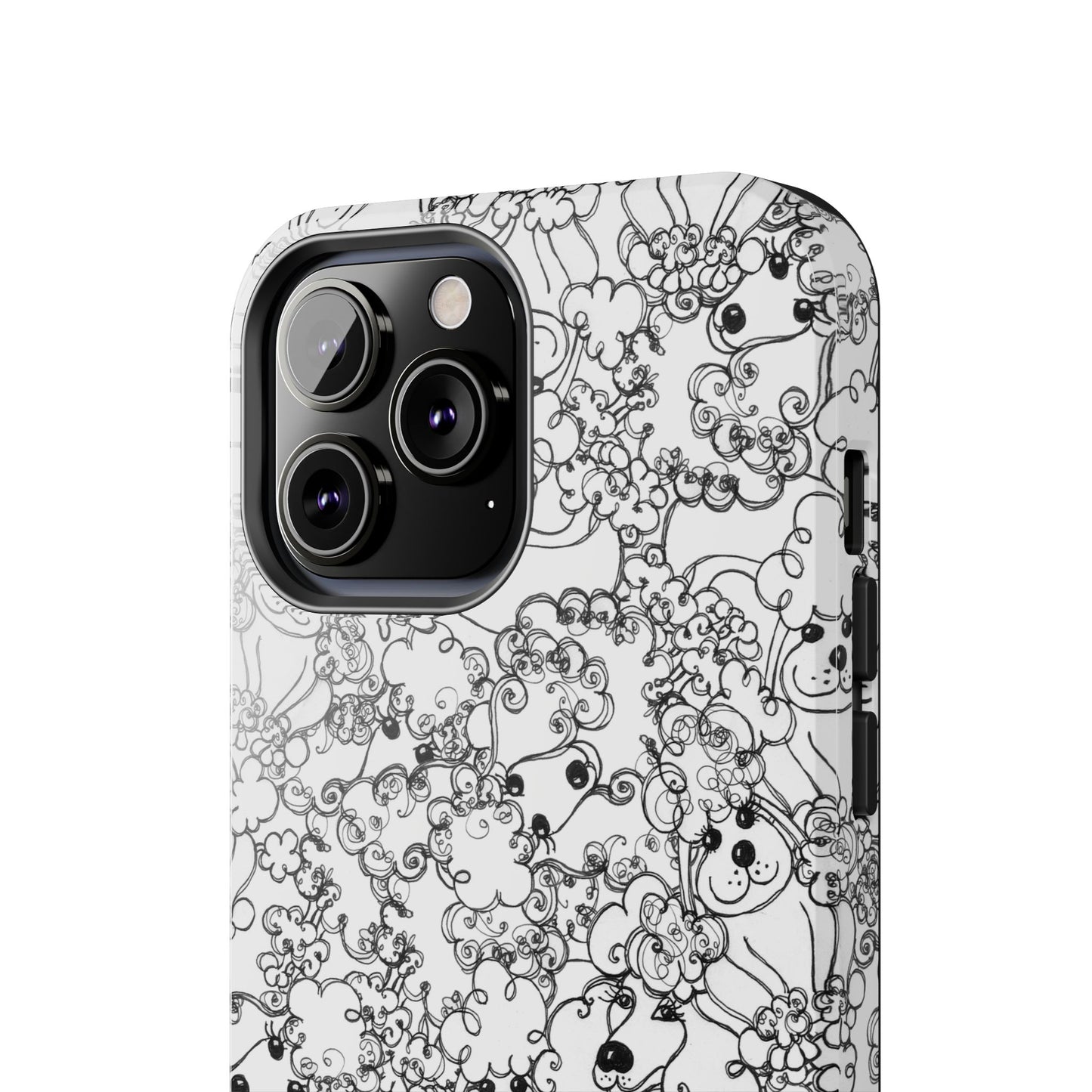 Poodle Party White Phone Case