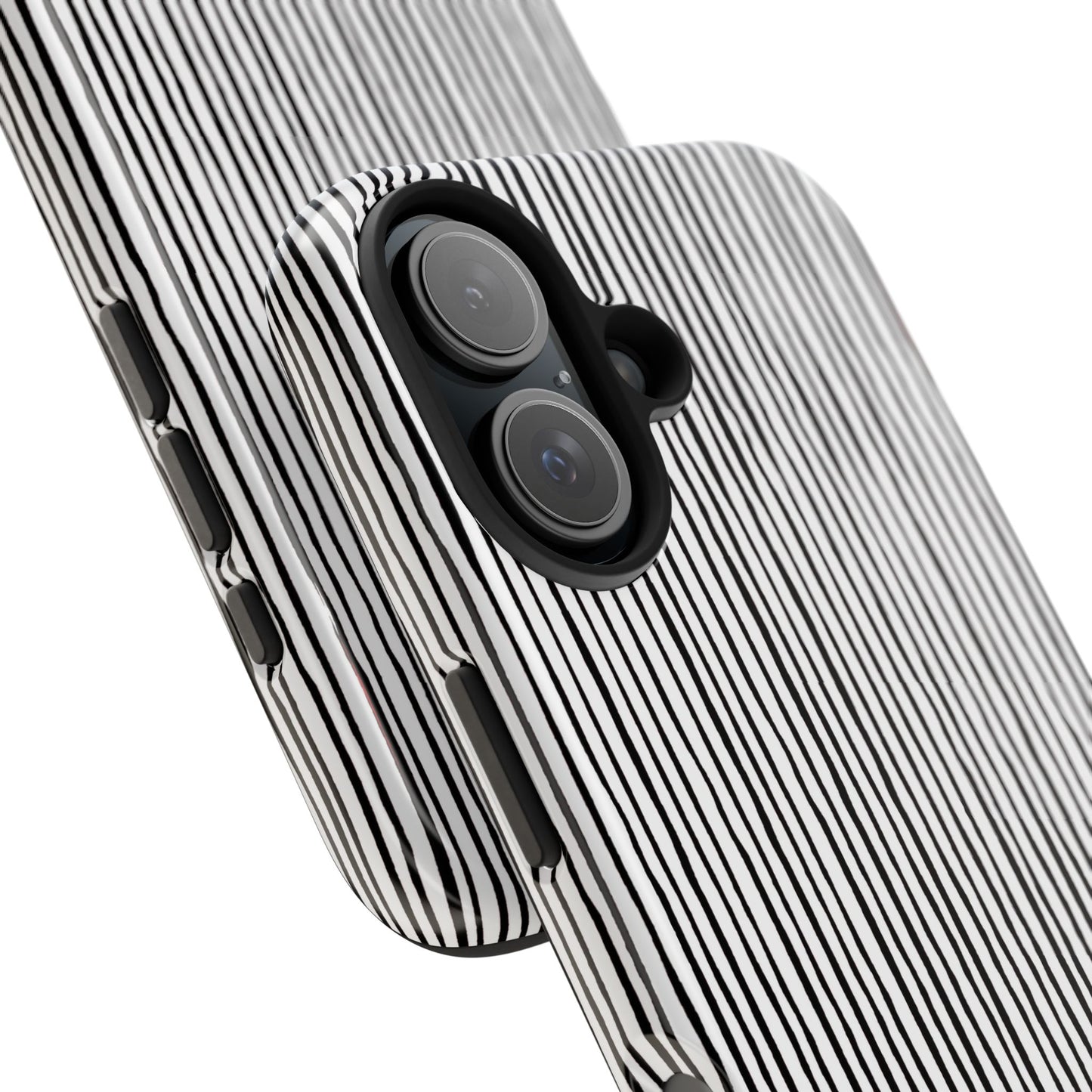 Quirky Pin Stripe White / Black Phone Case
