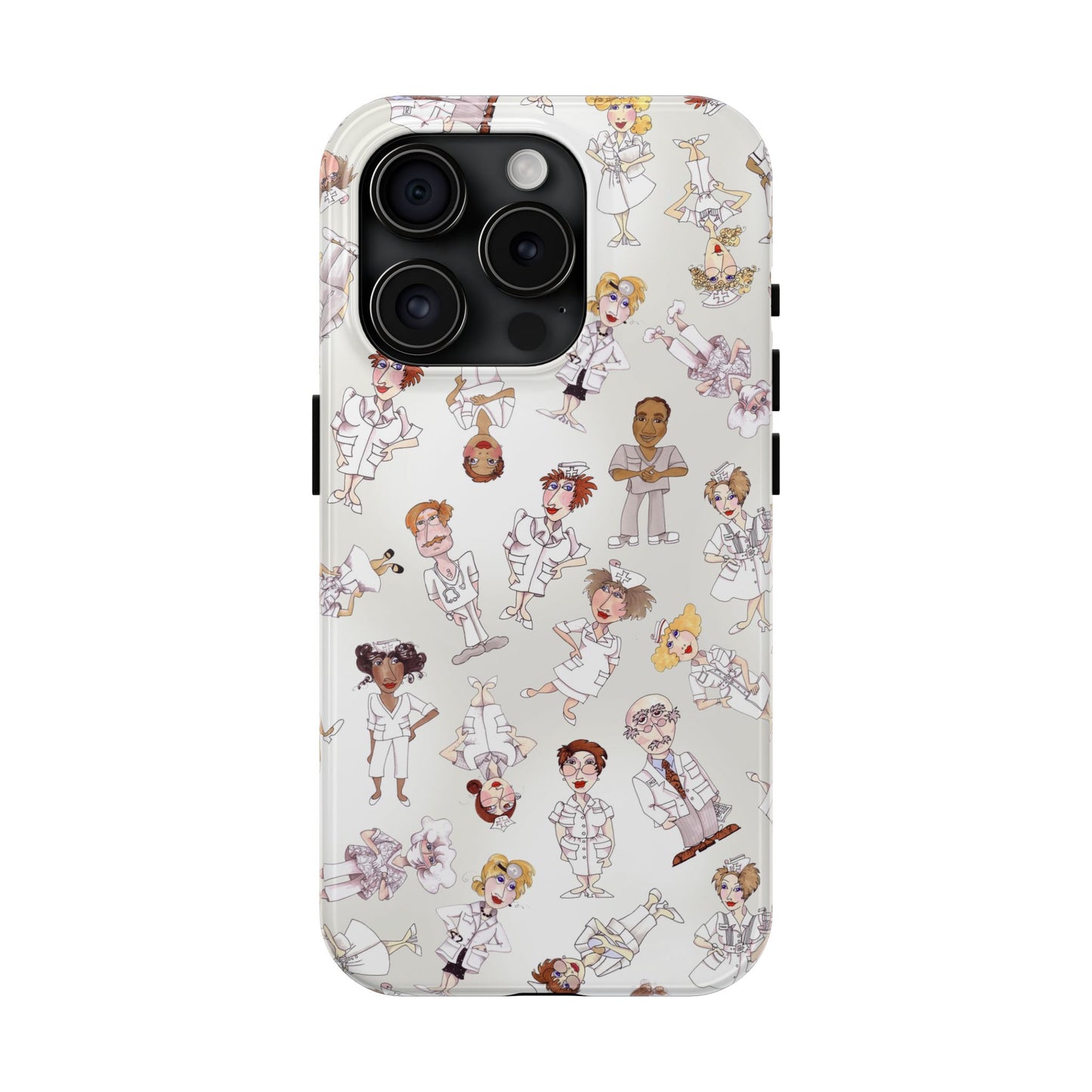 Tossed Nurses Gray Phone Case