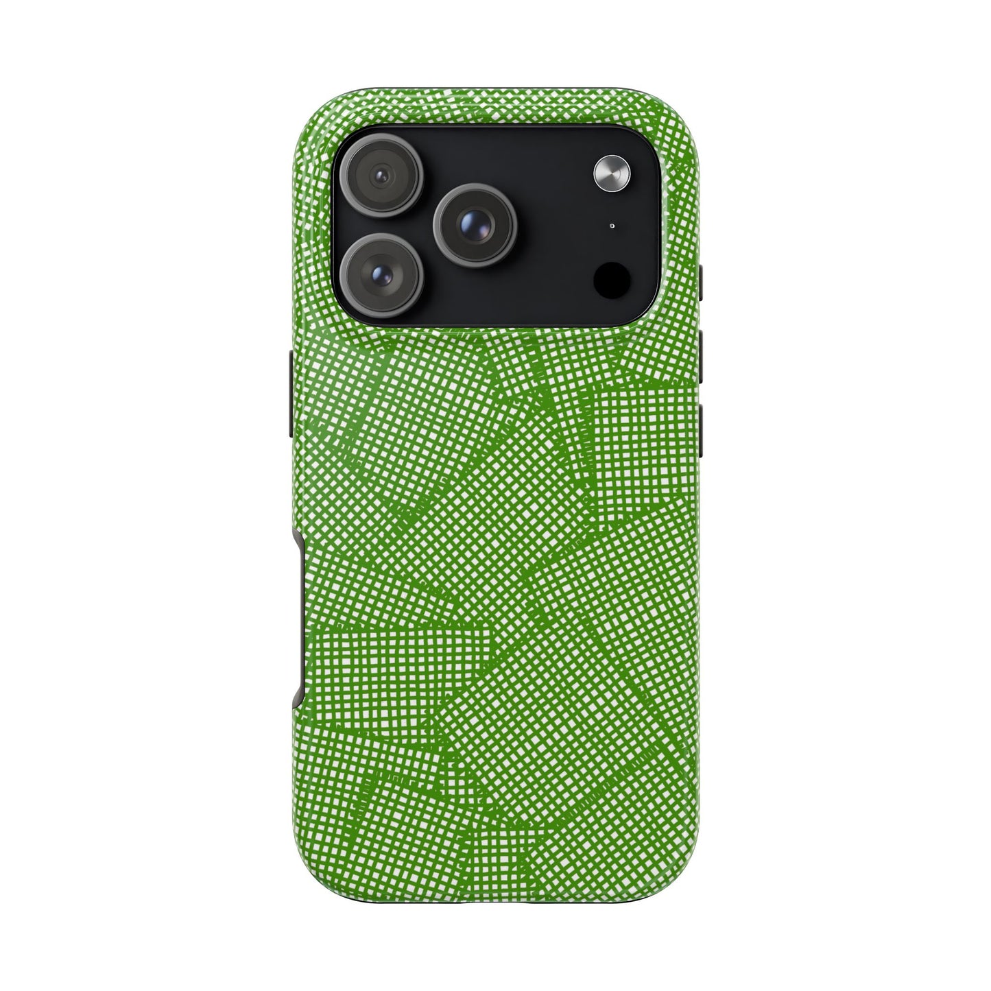 Check Patch Large Green Phone Case