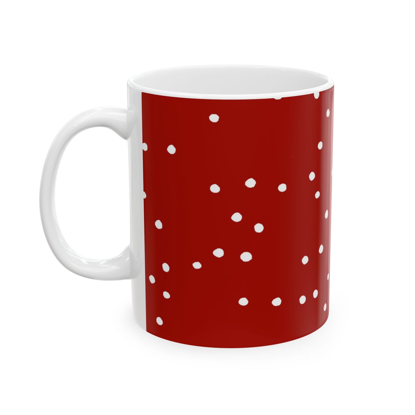 Dinky Dots Dark Red / White Cup