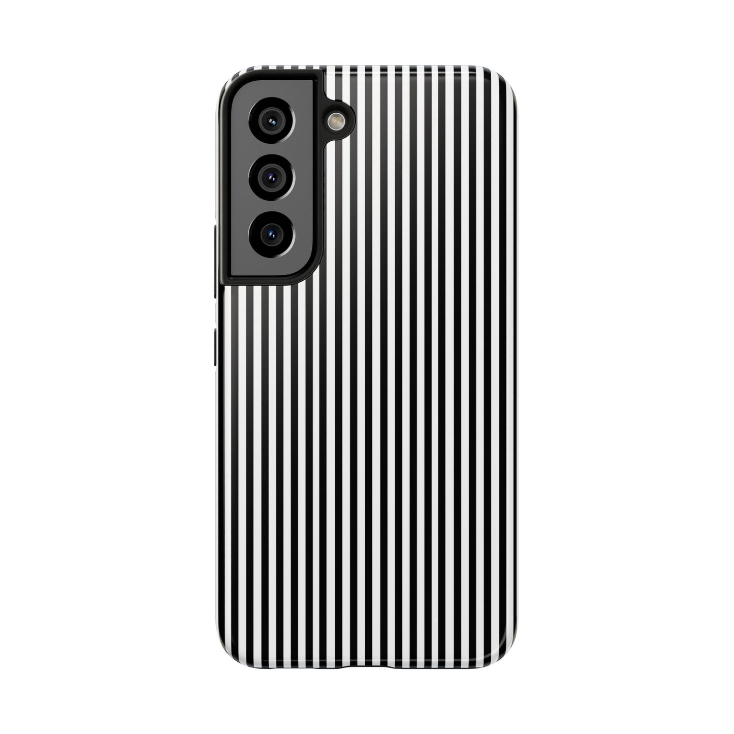 Stripe White / Black Phone Case