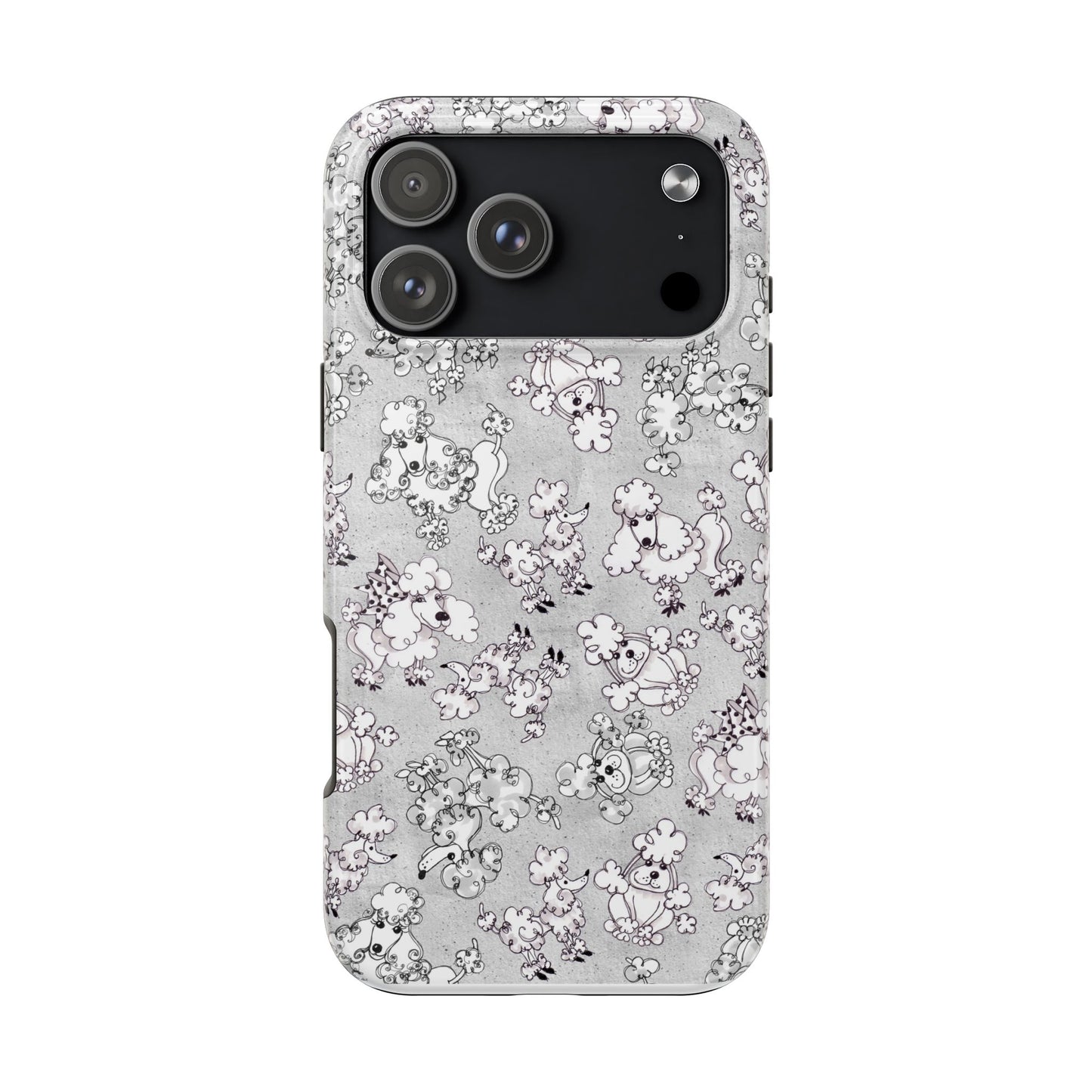 Paris Poodles Silver Phone Case