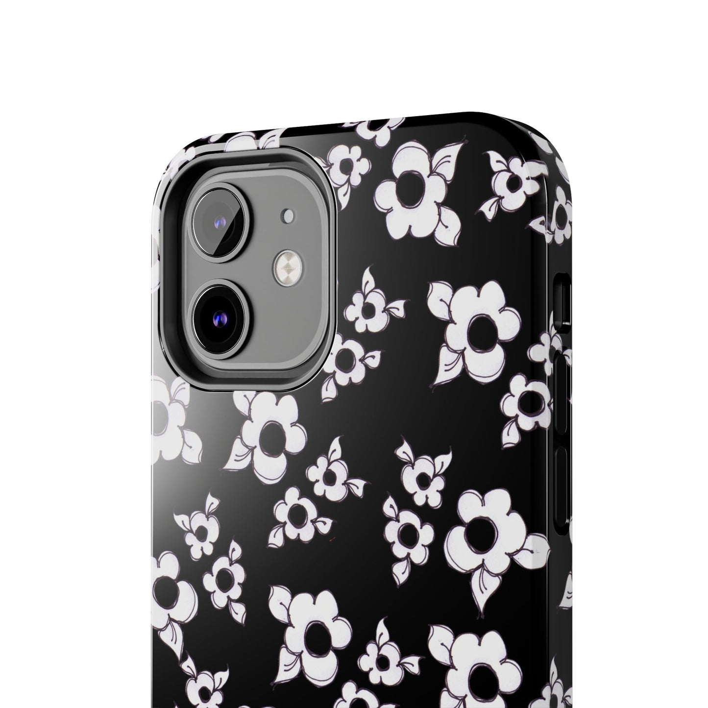 Daisy Cluster Black / White Phone Case