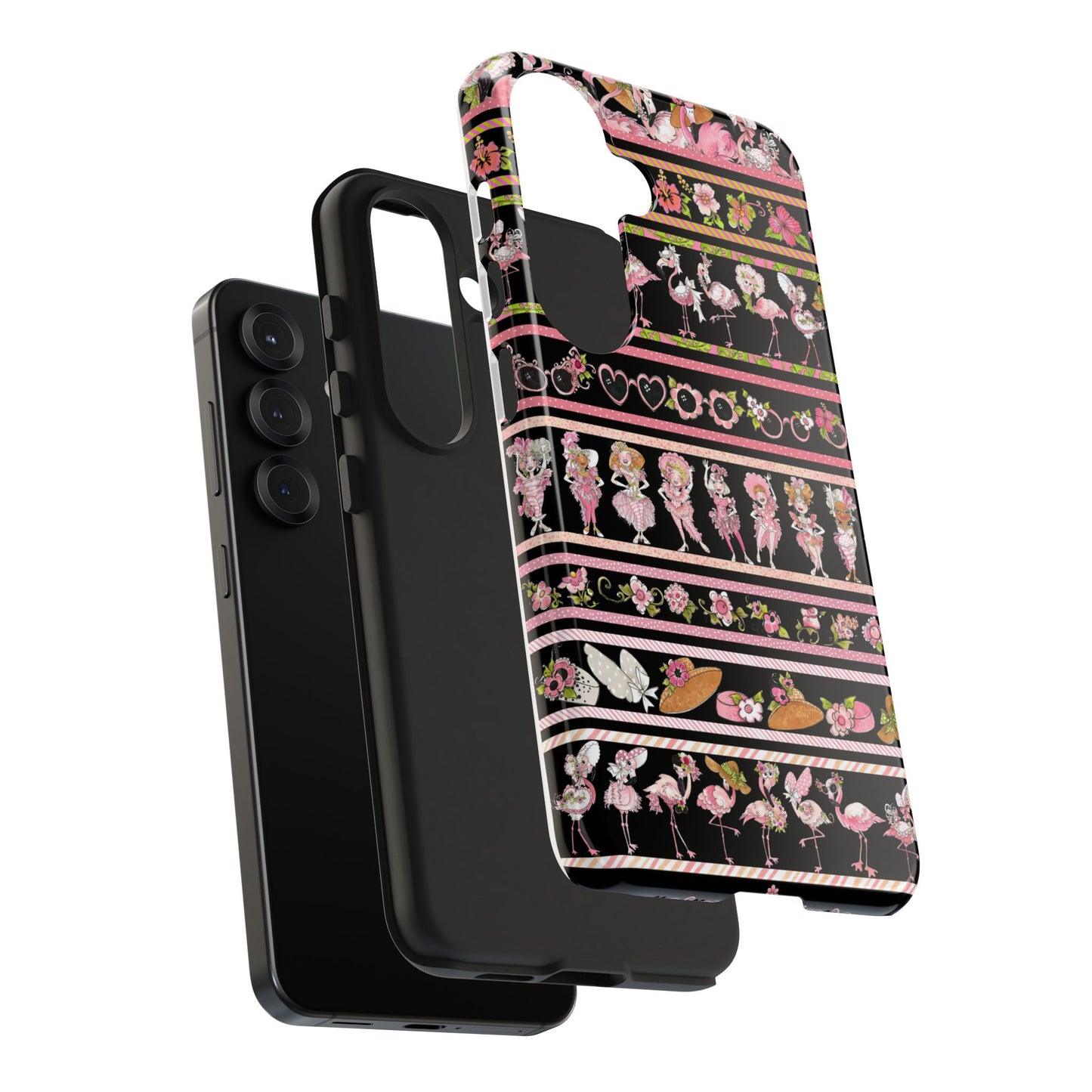 Flam Borders Black Phone Case