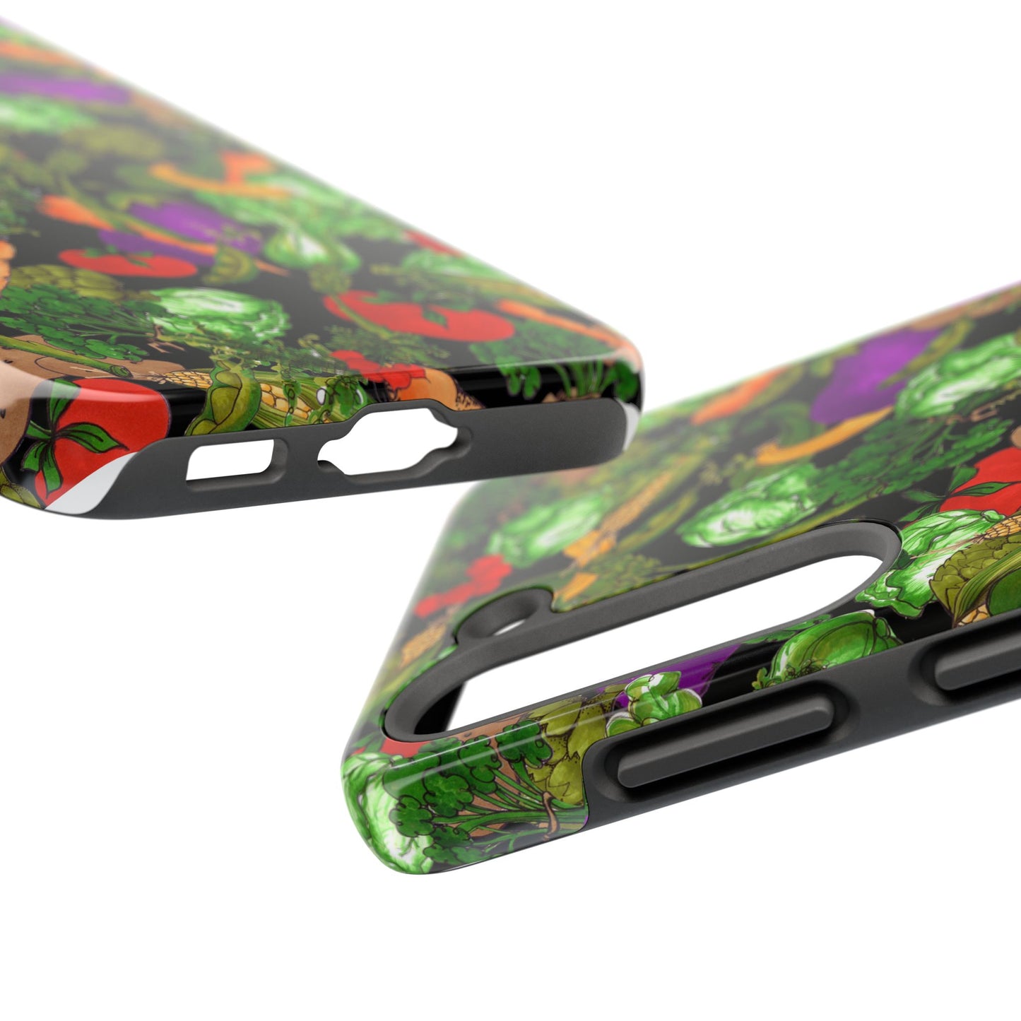 Veggie Jungle Black Phone Case