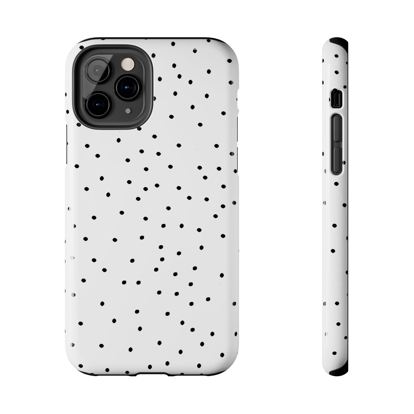 Space Dots White / Black Phone Case