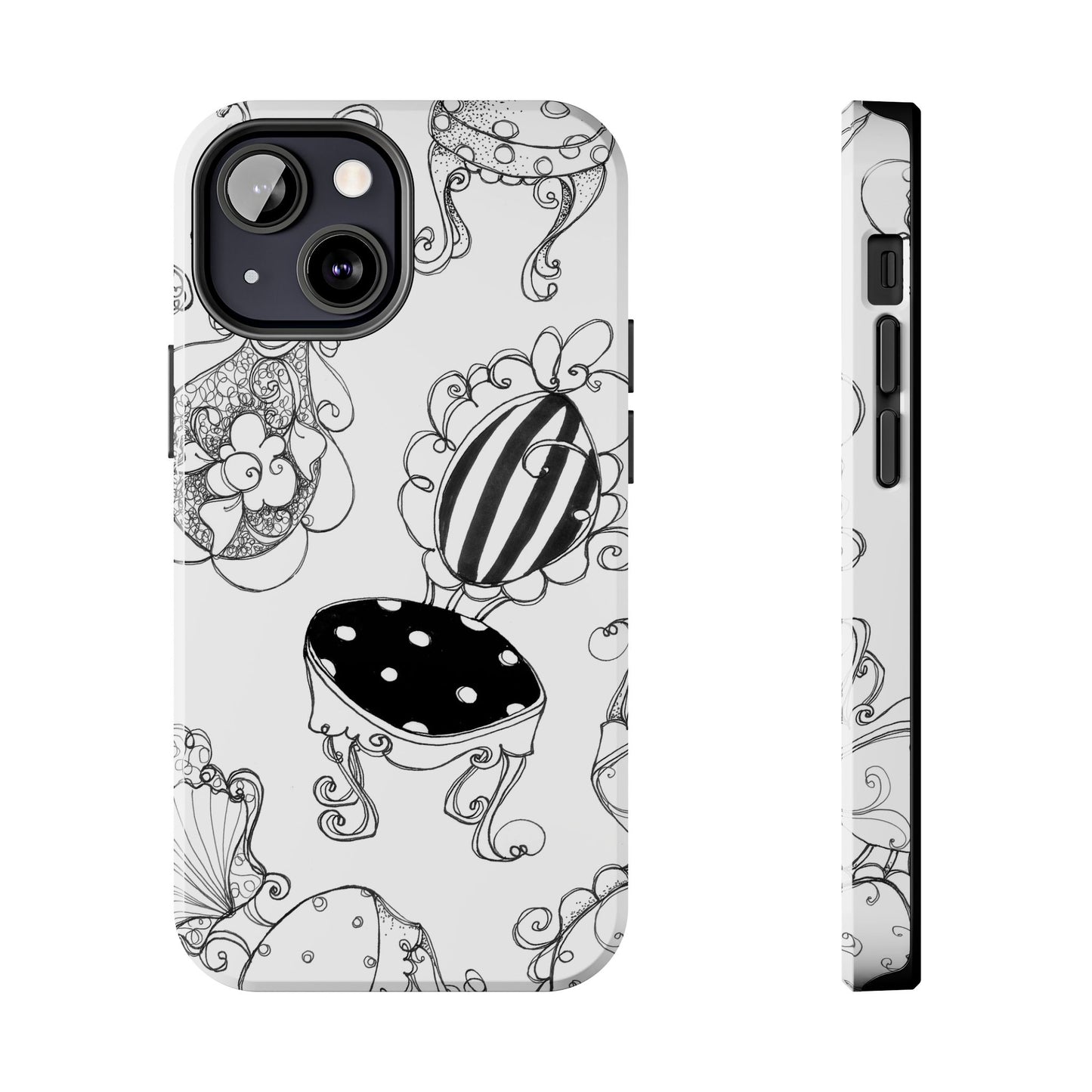 Bistro Chairs White Phone Case