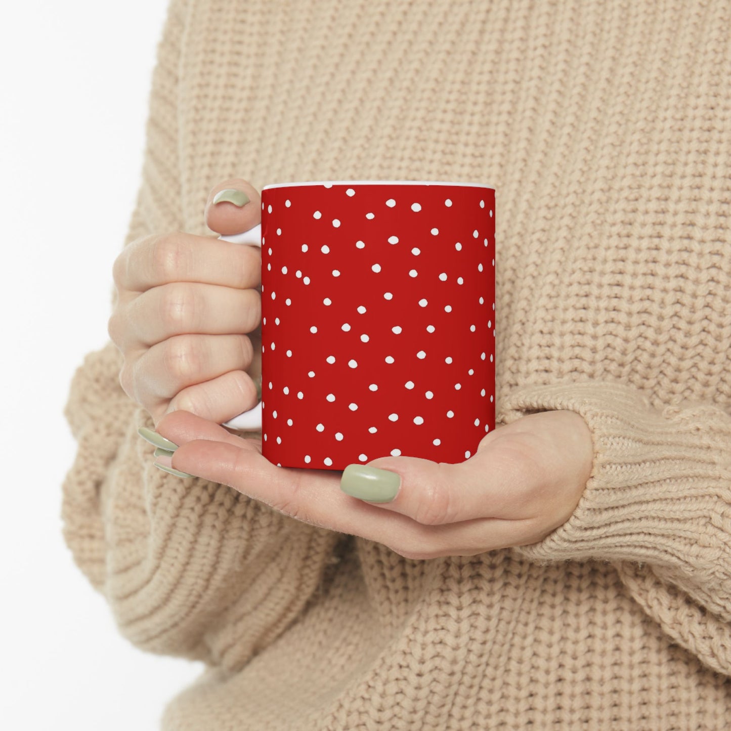 Dinky Dots Red / White Cup
