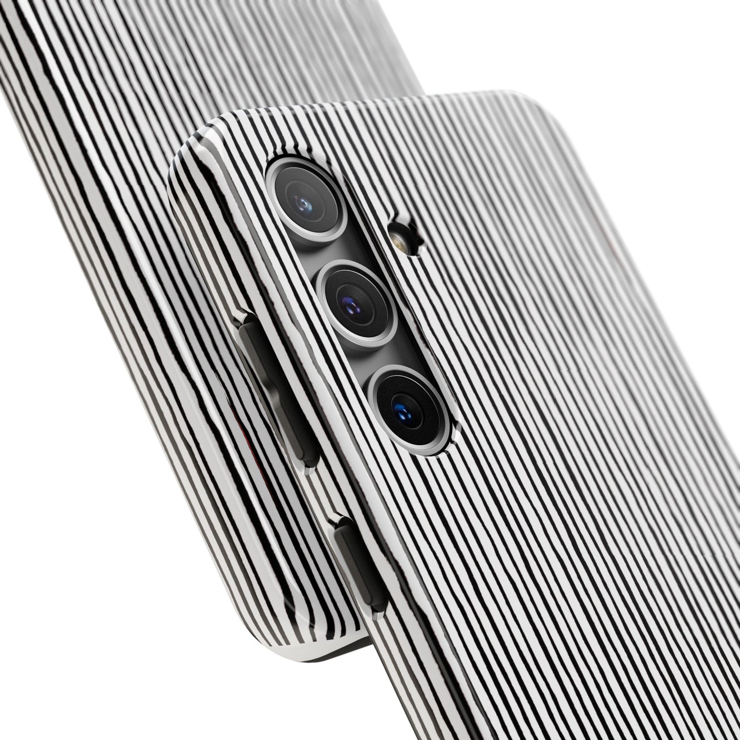 Quirky Pin Stripe White / Black Phone Case