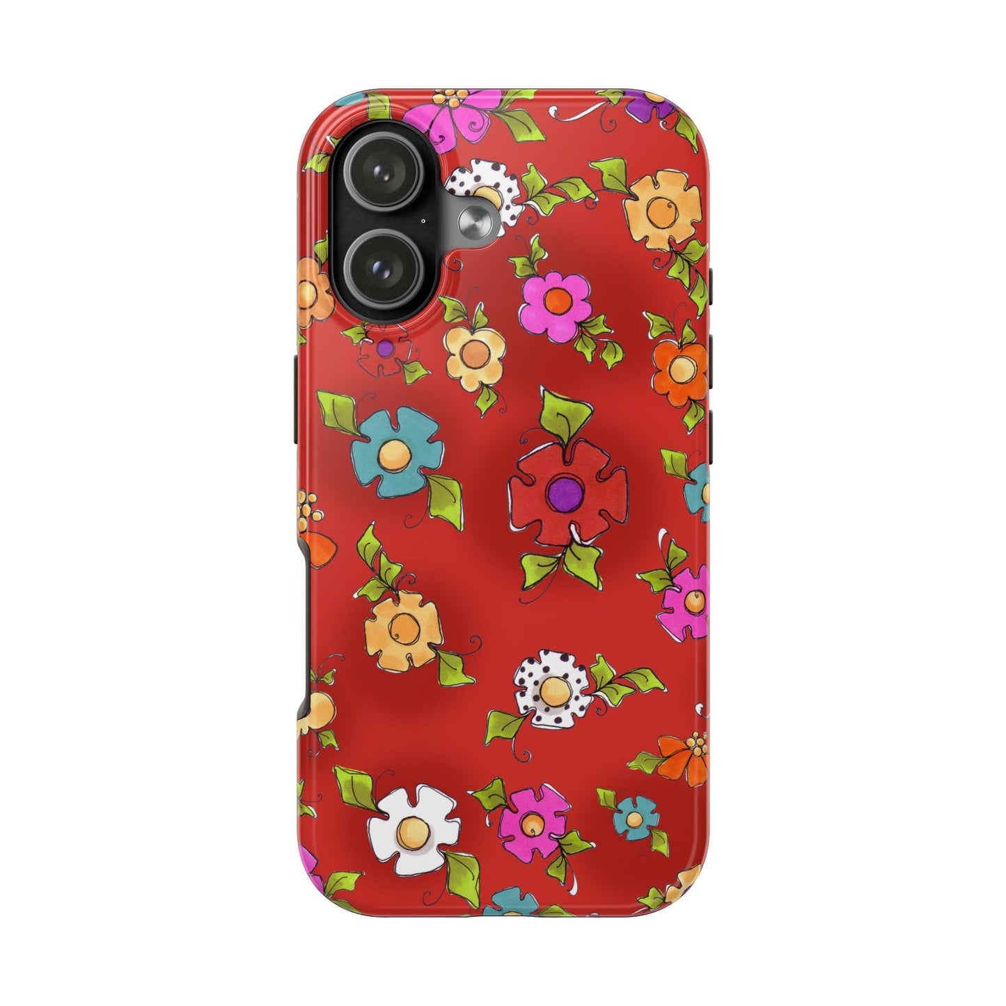 Happy Blooms Red Phone Case