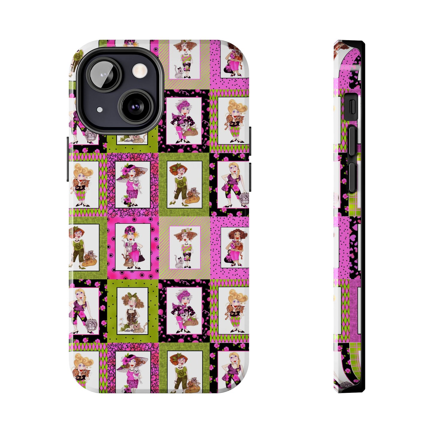 Cat Ladies Cerise Phone Case