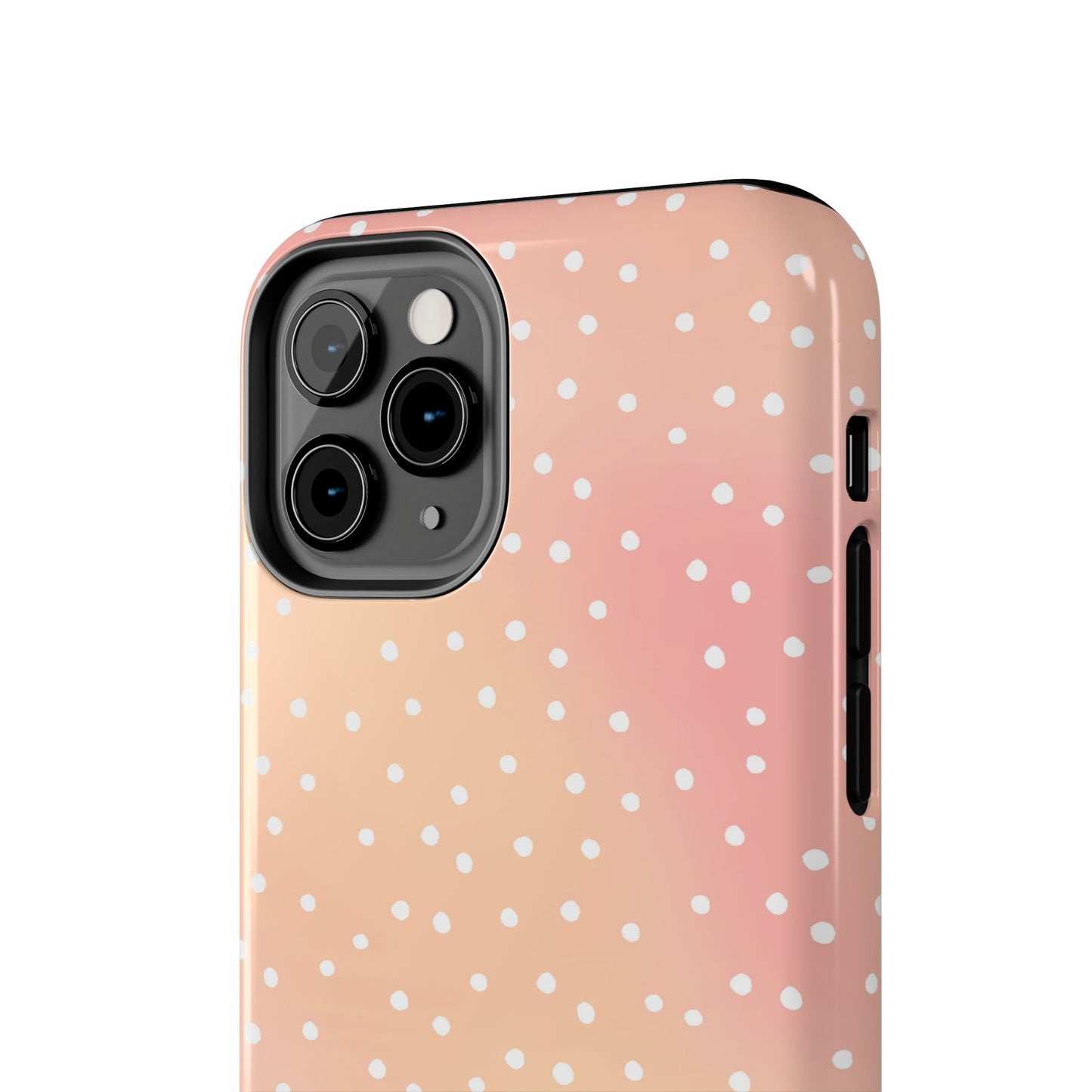 Dinky Dots Peach / White Phone Case