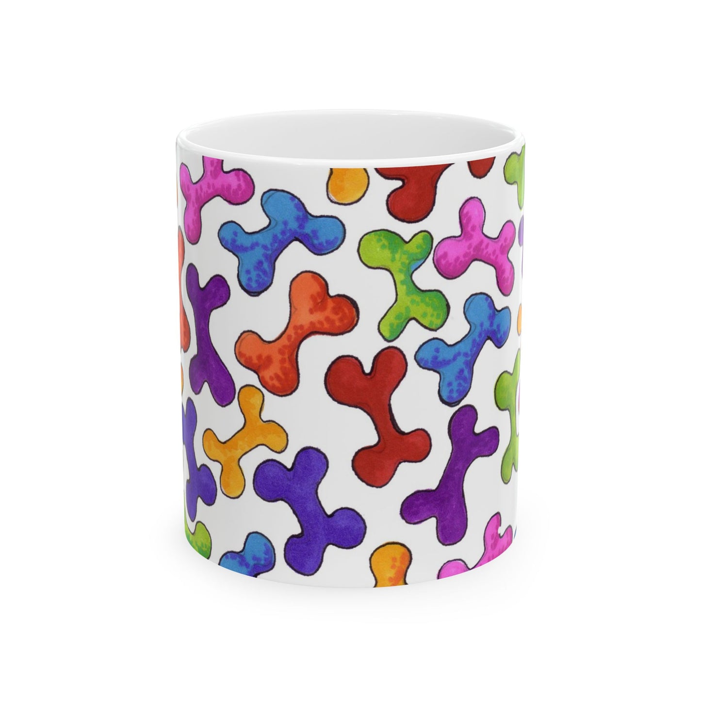 Fancy Bones White / Multi Cup