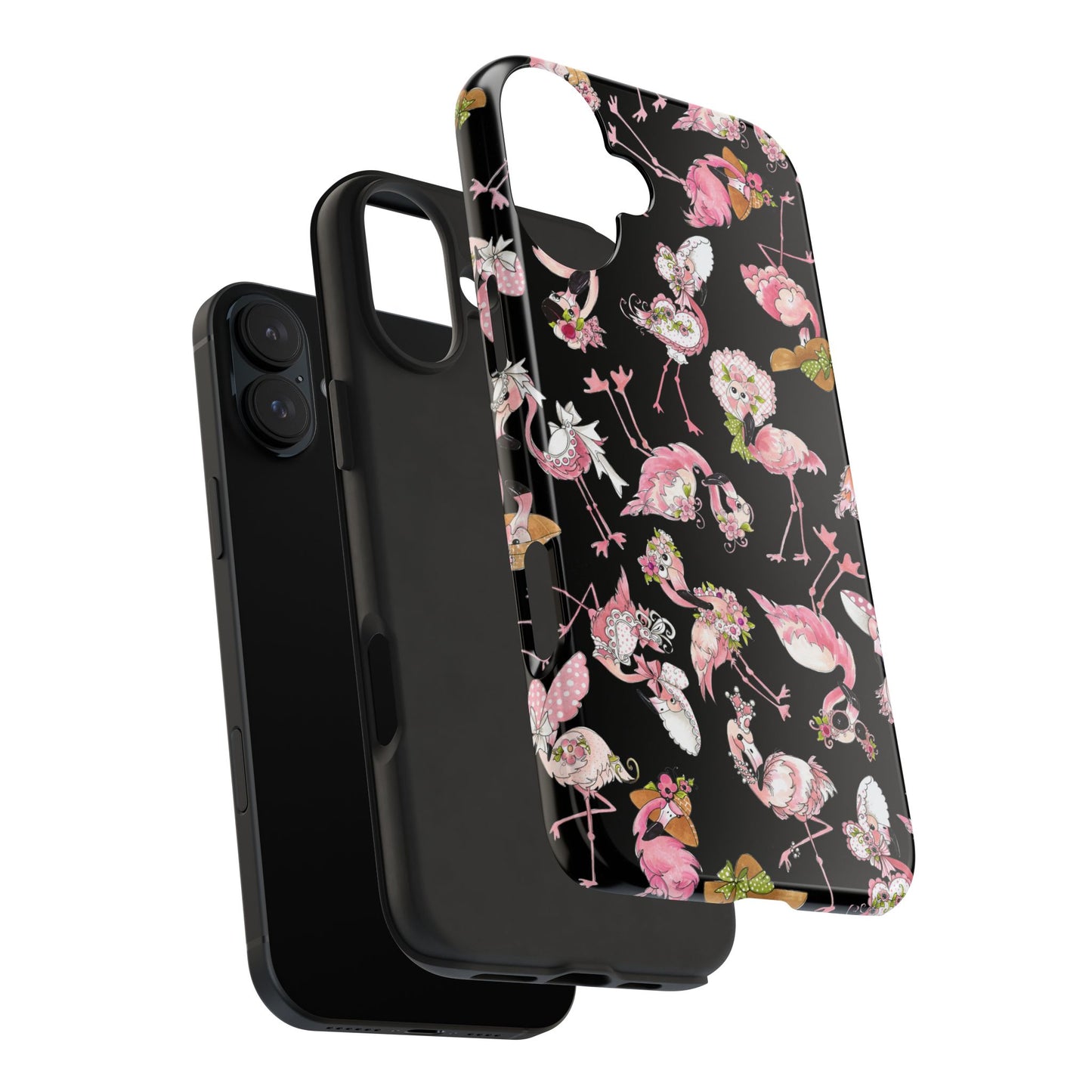 Tossed Flams Black Phone Case