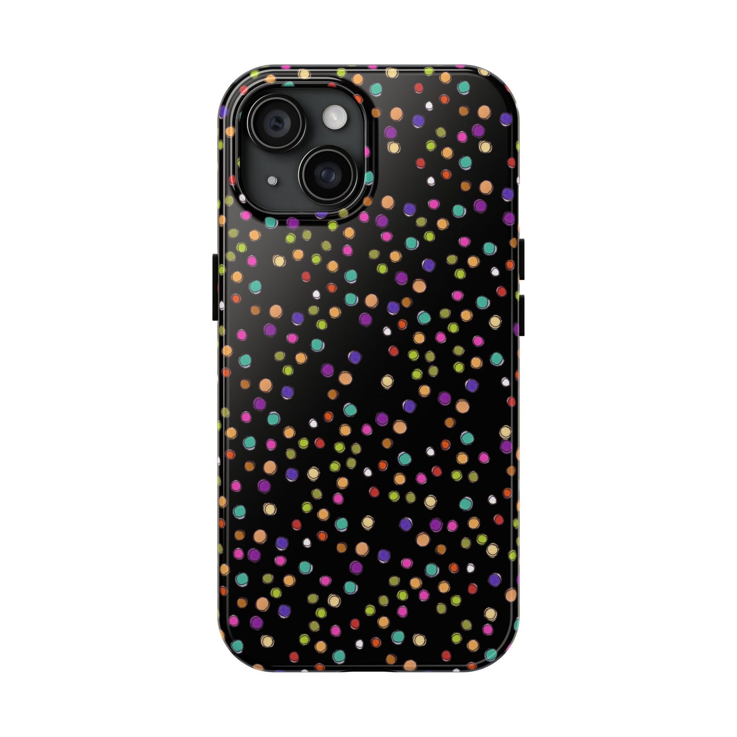Dog Dots Black Phone Case