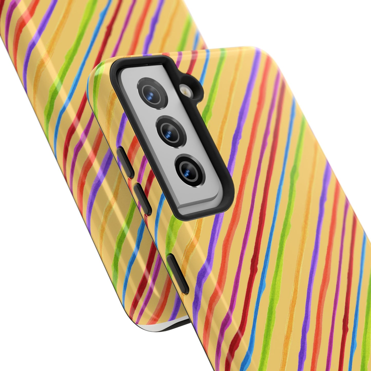 Calico Stripe Yellow Phone Case