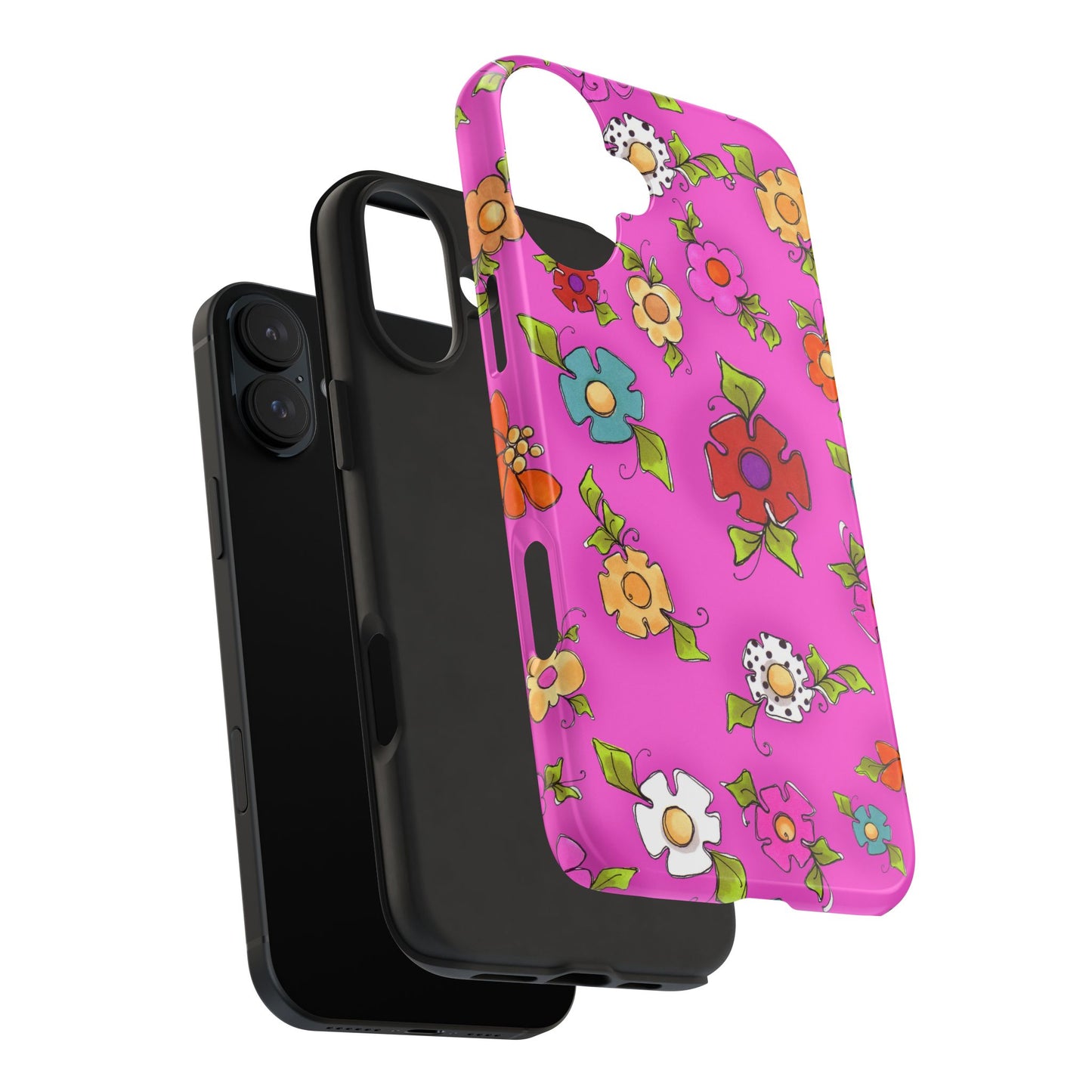 Happy Blooms Cerise Phone Case