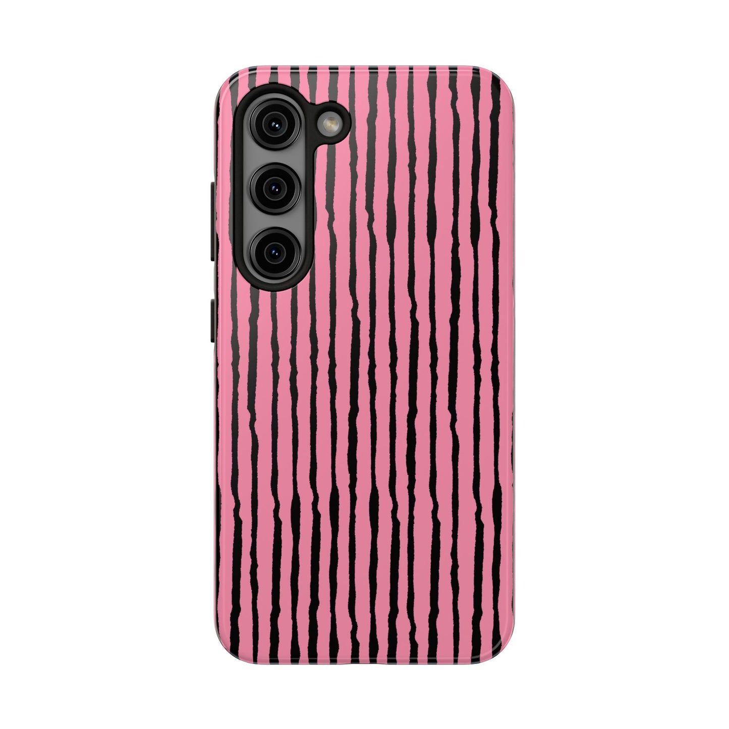 Sorta Stripe Bright Pink / Black Phone Case