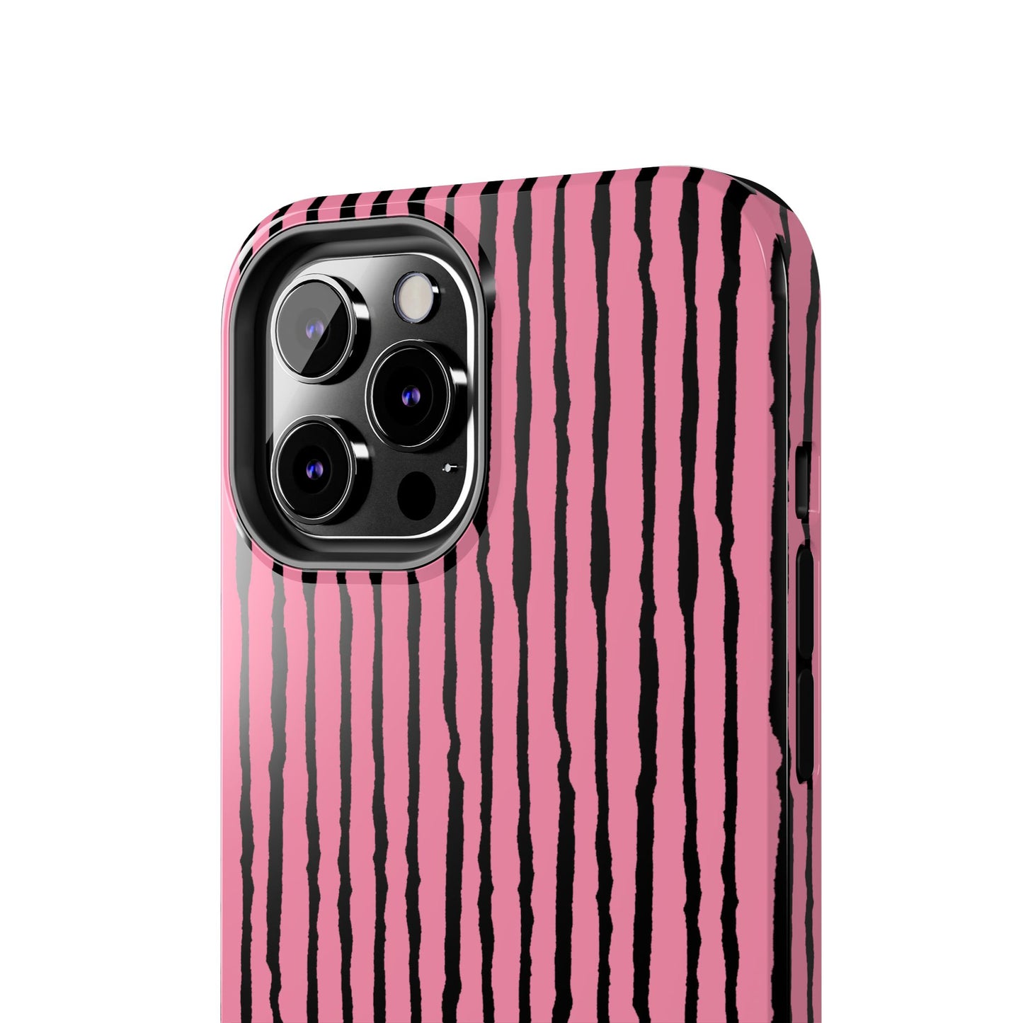 Sorta Stripe Pink / Black Phone Case