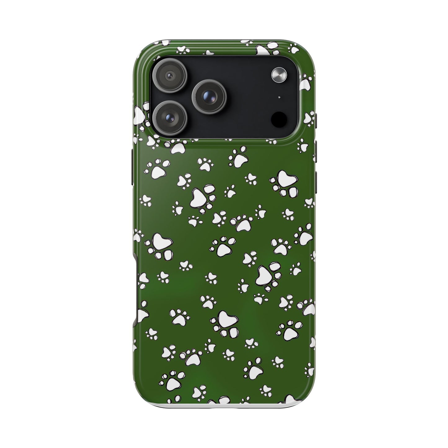 Paw Flakes Green Phone Case