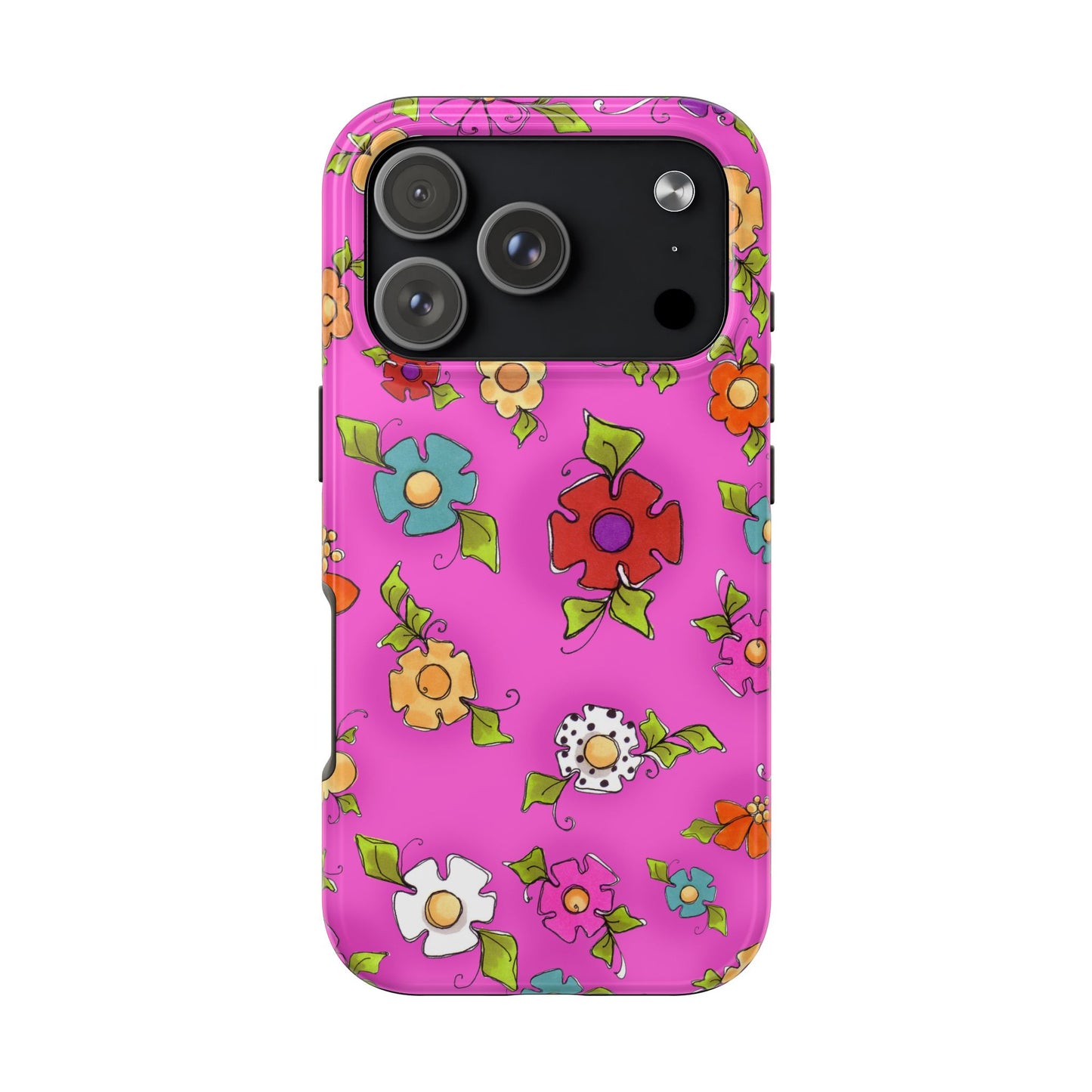 Happy Blooms Cerise Phone Case