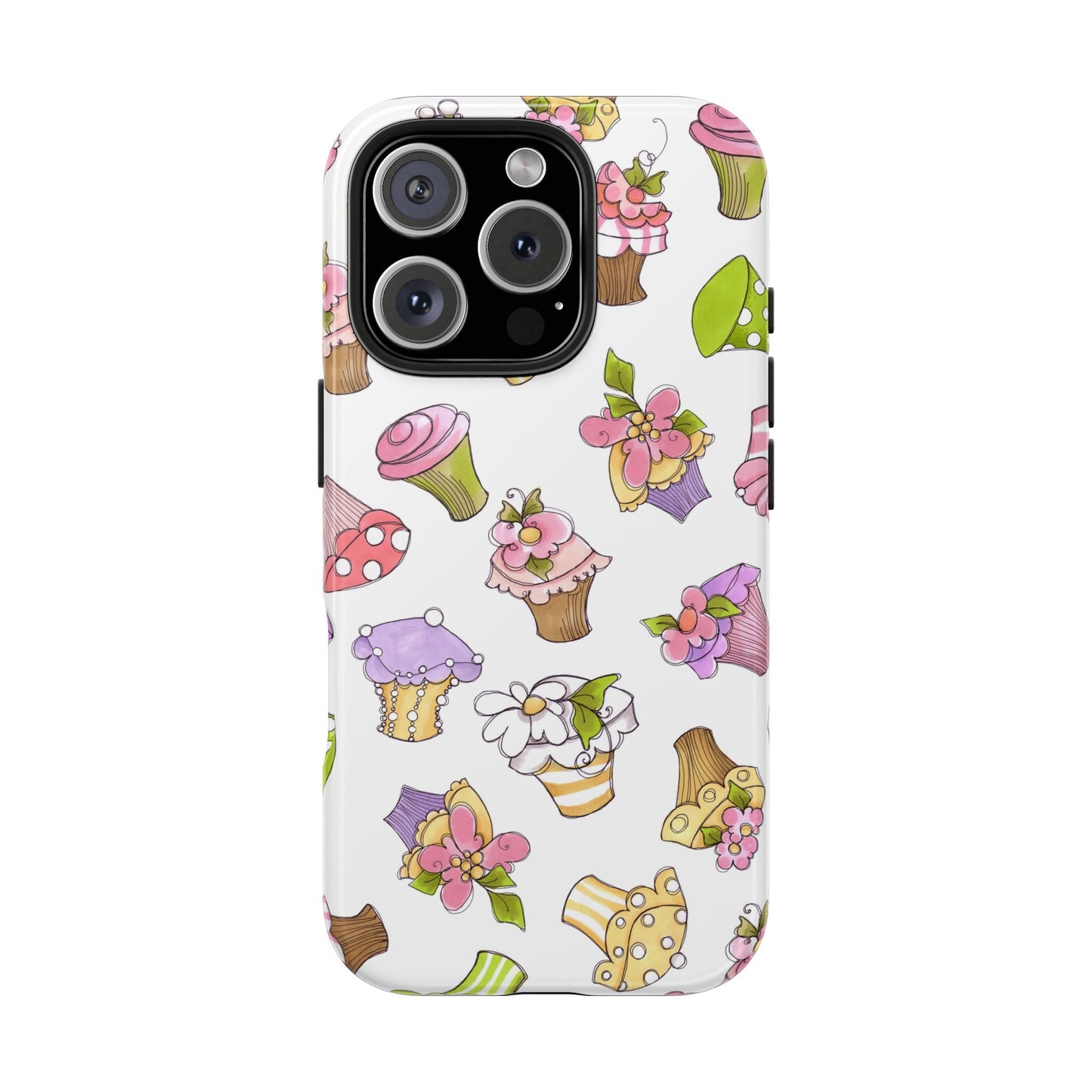 Cupcake Toss White Phone Case