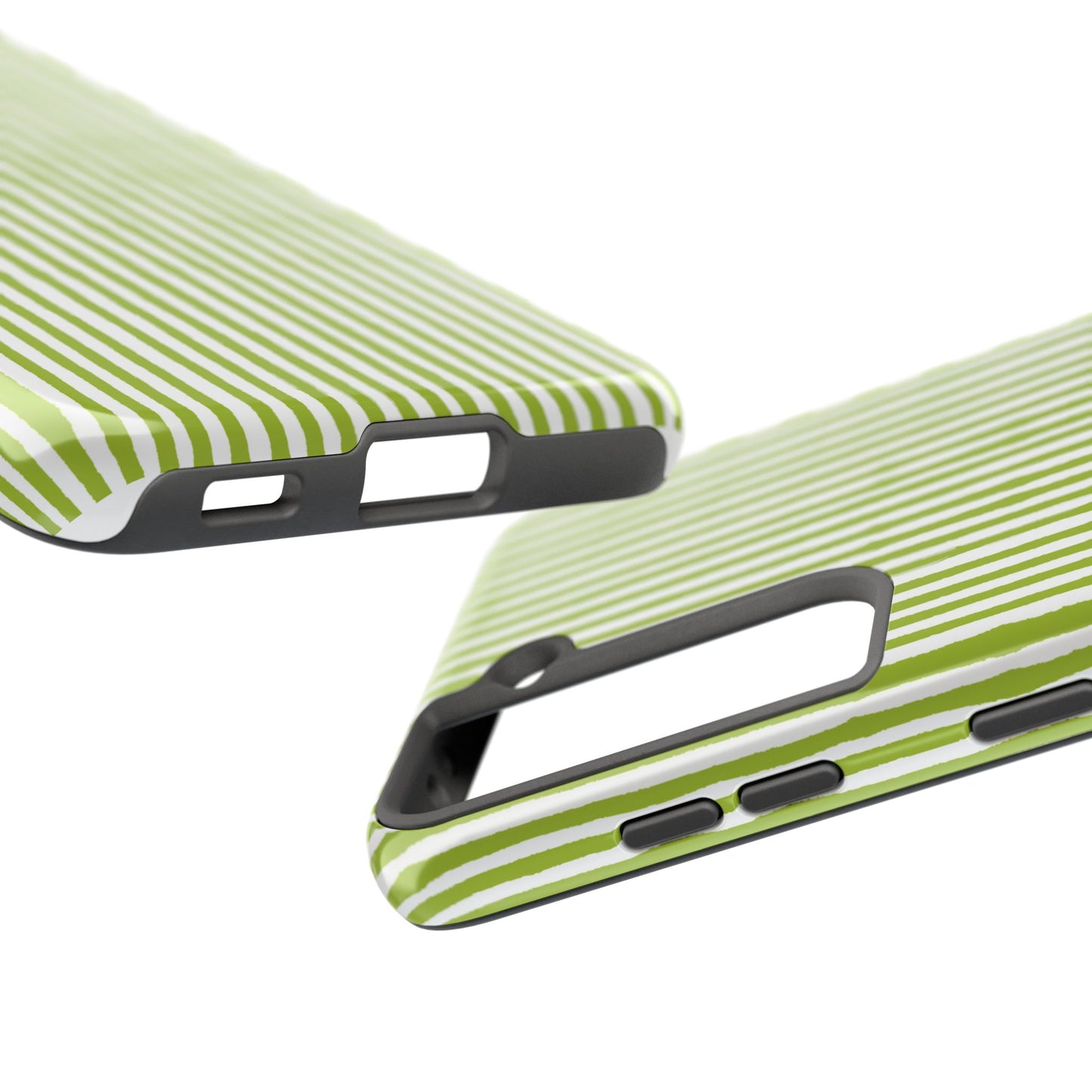 Lazy Stripe Green / White Phone Case