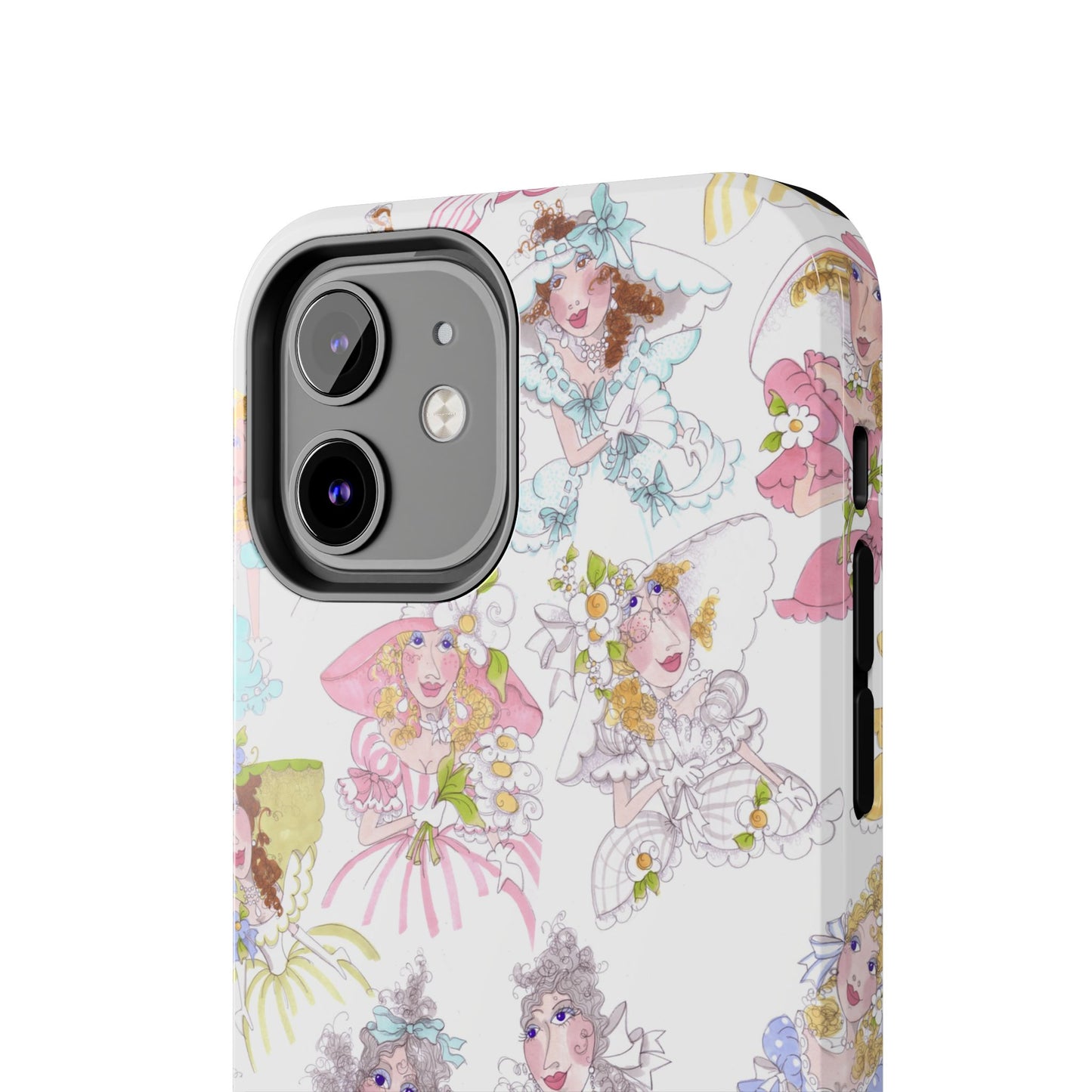 Tossed Belles White Phone Case