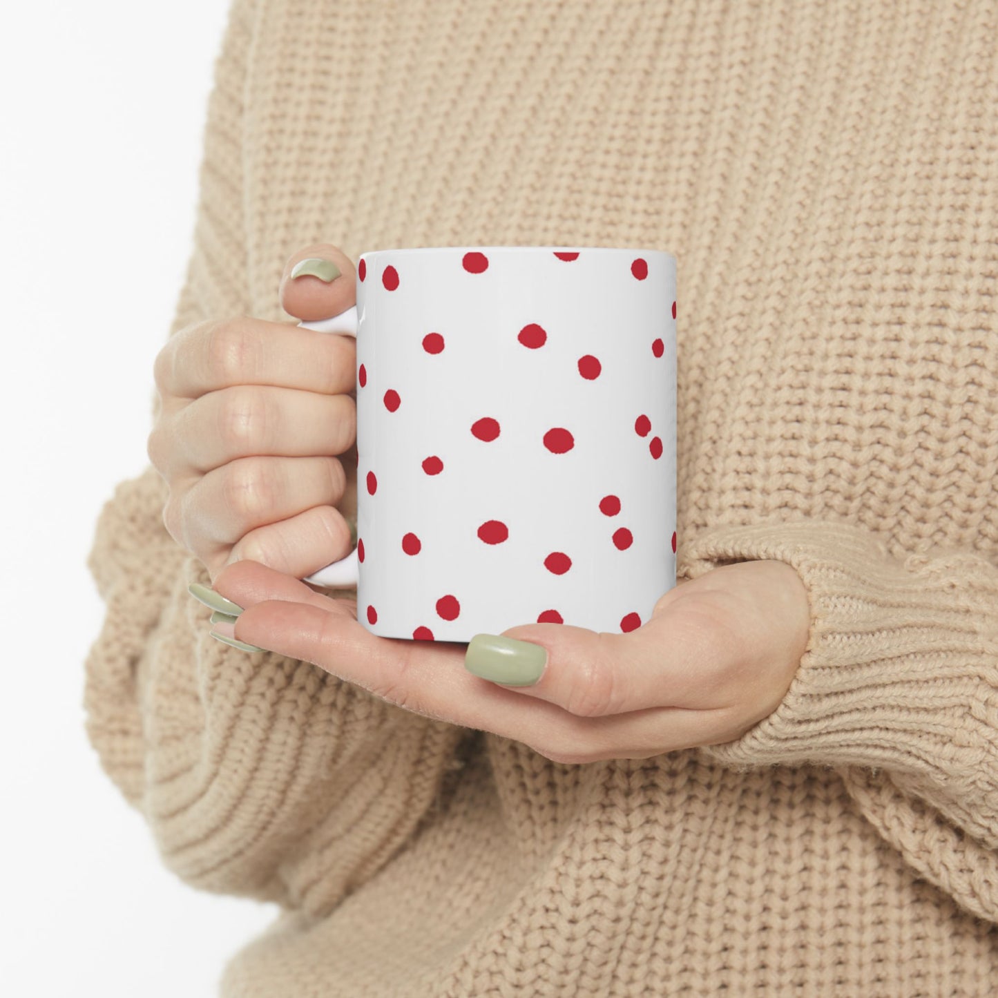 Dinky Dots White / Red Cup