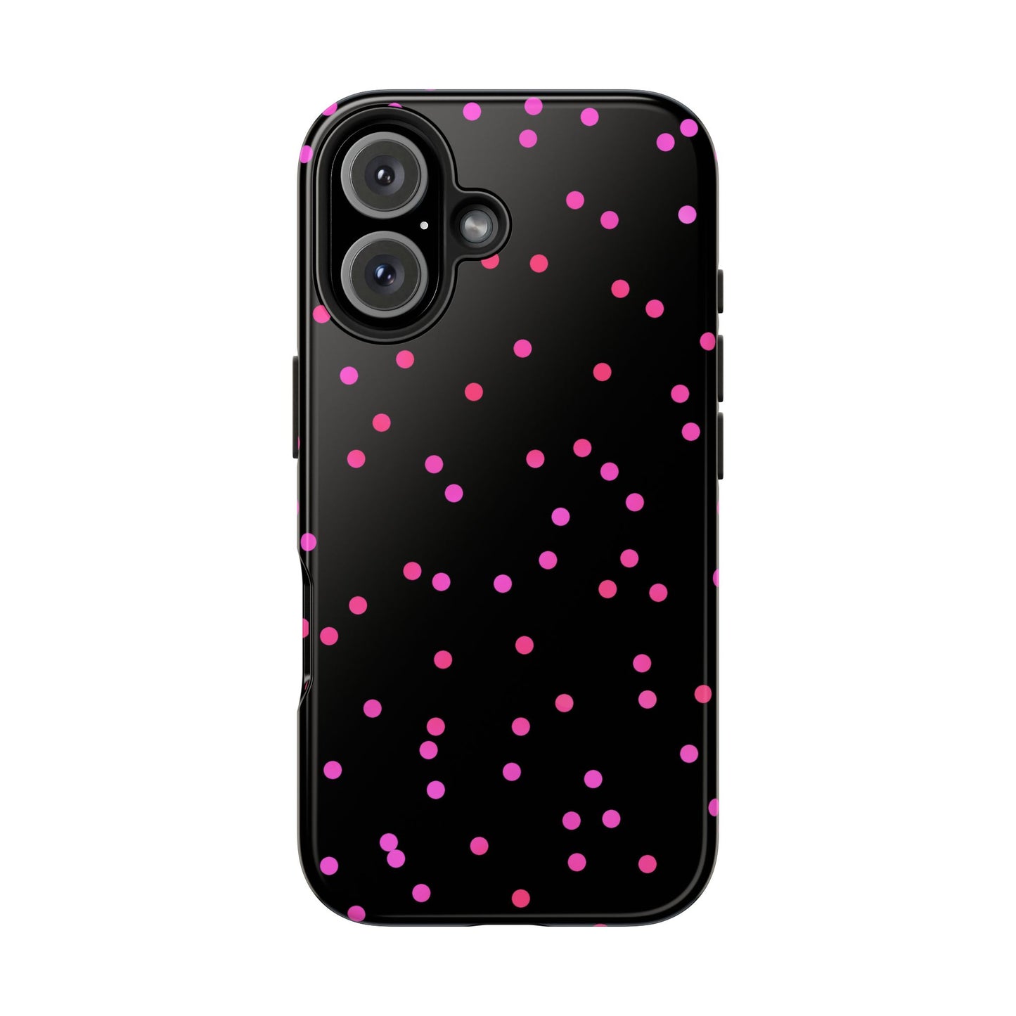 Space Dots Black / Cerise Phone Case