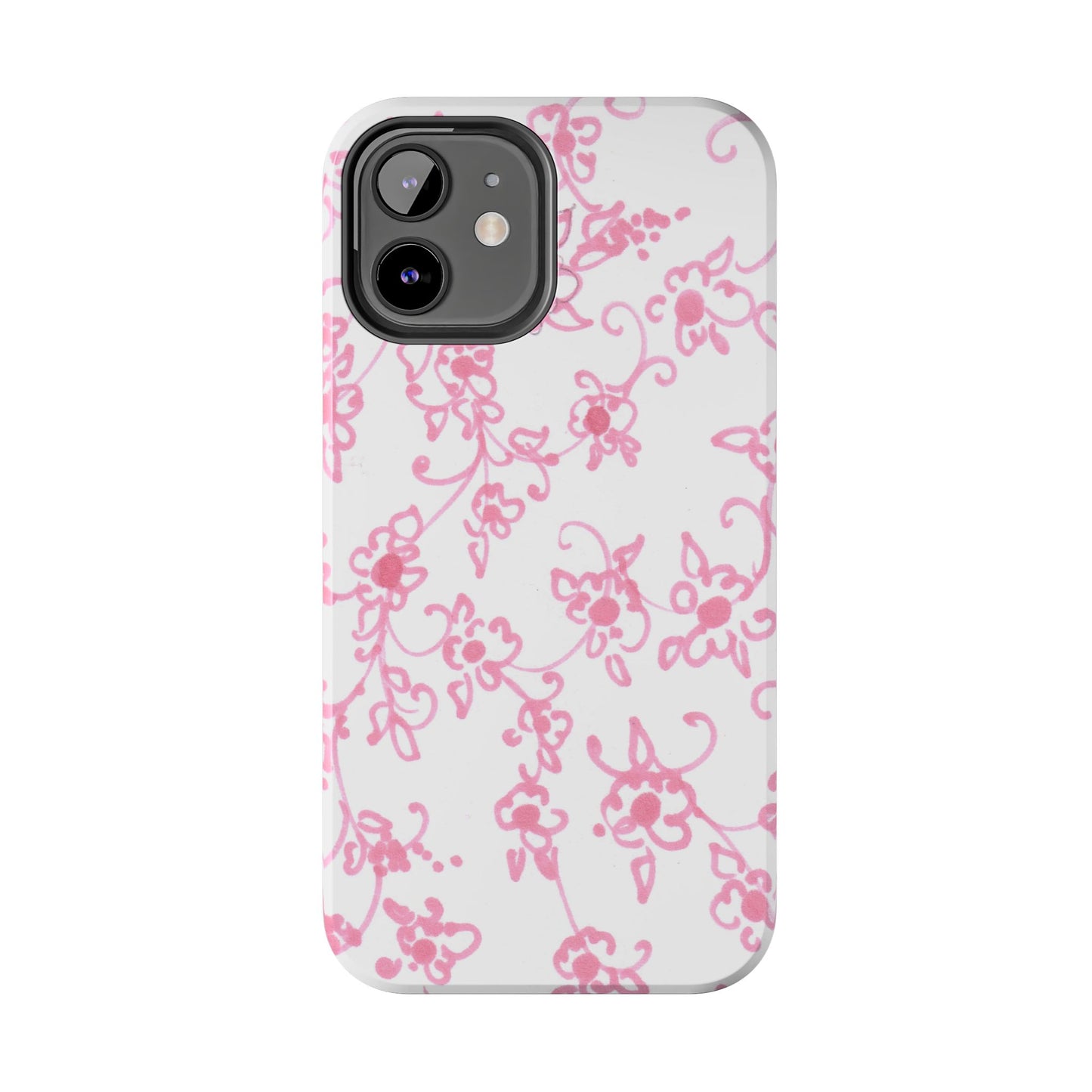 Juliette Ladies White / Pink Flowers Phone Case